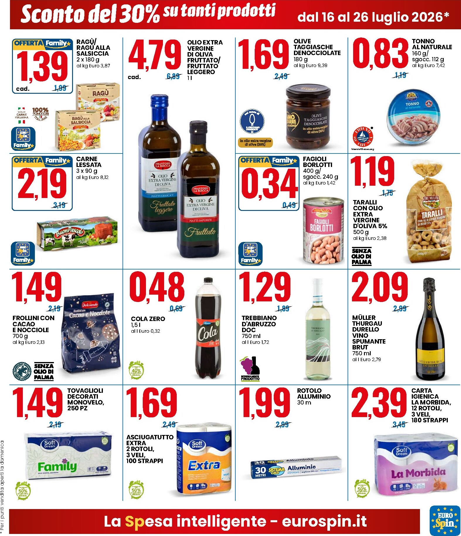 eurospin - Volantino futuro Eurospin - SCONTO DEL 30% SU TANTI PRODOTTI valido dal giovedì 16/07/2026 al domenica 26/07/2026 - page: 3