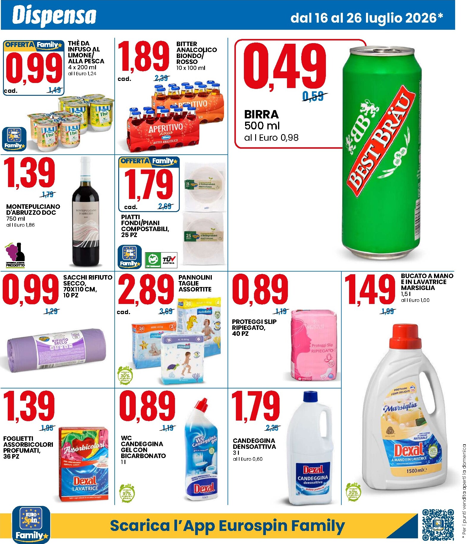 eurospin - Volantino futuro Eurospin - SCONTO DEL 30% SU TANTI PRODOTTI valido dal giovedì 16/07/2026 al domenica 26/07/2026 - page: 6