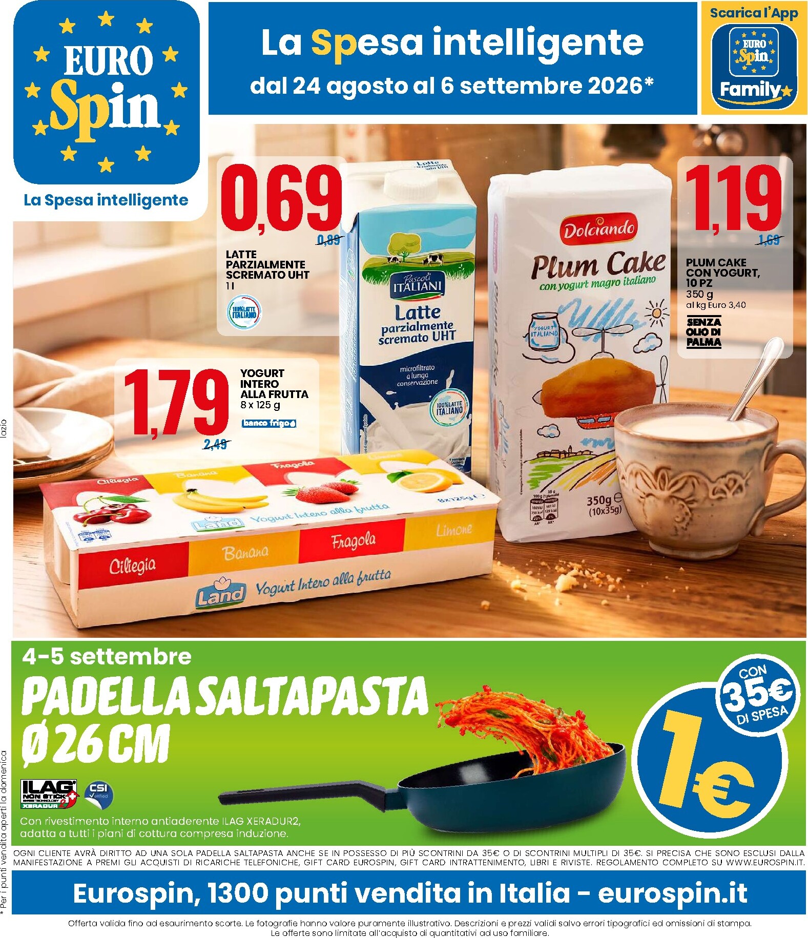 eurospin - Volantino Eurospin per la prossima settimana dal lunedì 24/08/2026 al domenica 06/09/2026