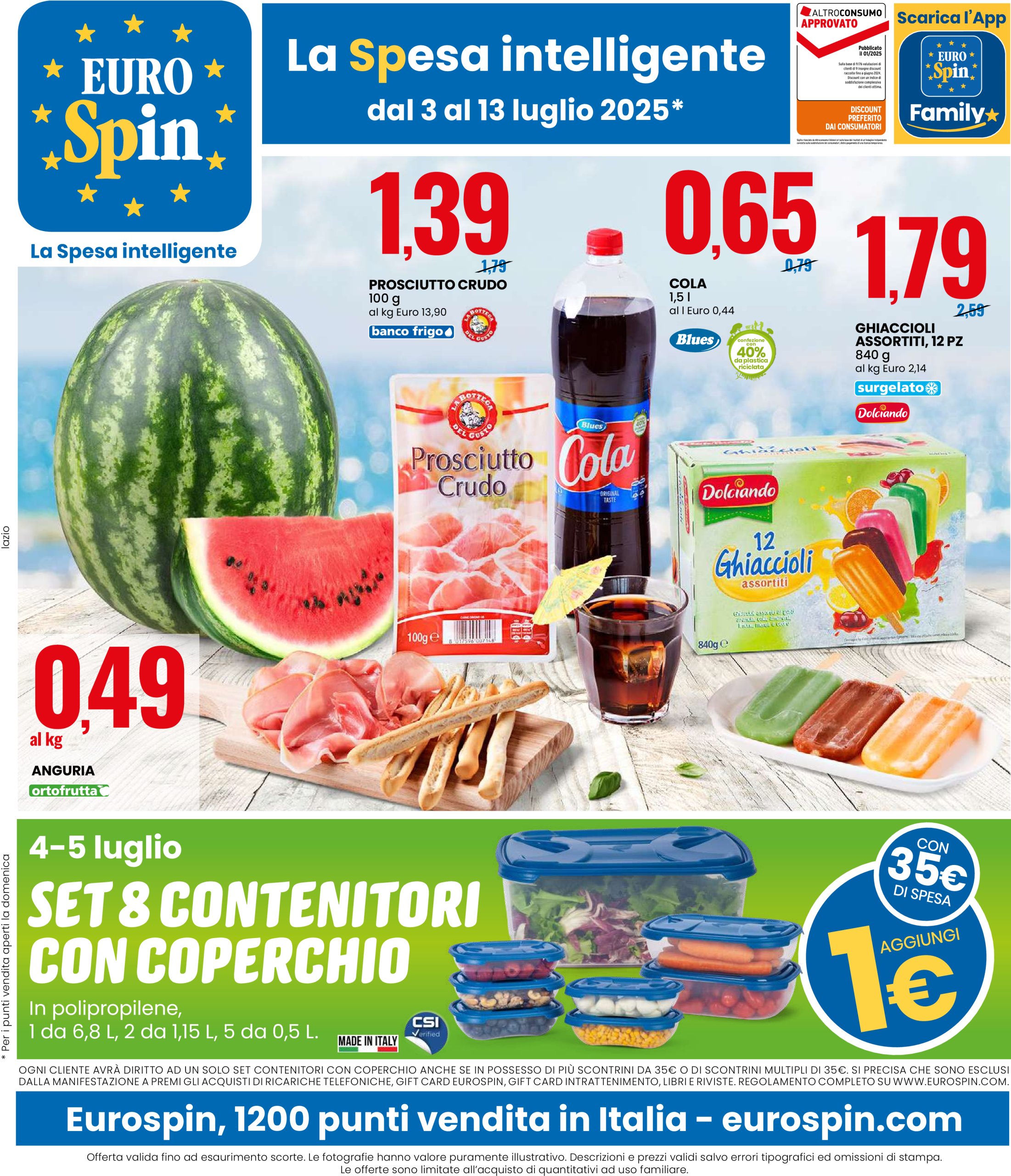 eurospin - Volantino Eurospin valido dal 03/07 al 13/07 - page: 1