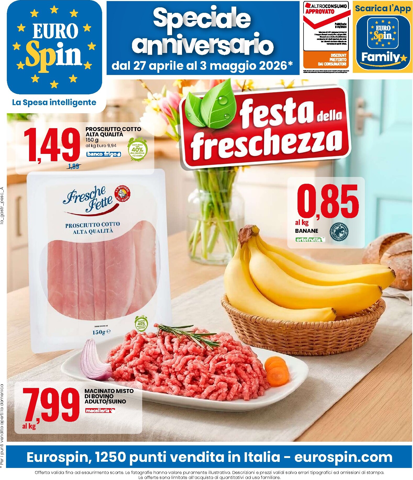 eurospin - Volantino Eurospin per la prossima settimana dal lunedì 27/04/2026 al domenica 03/05/2026