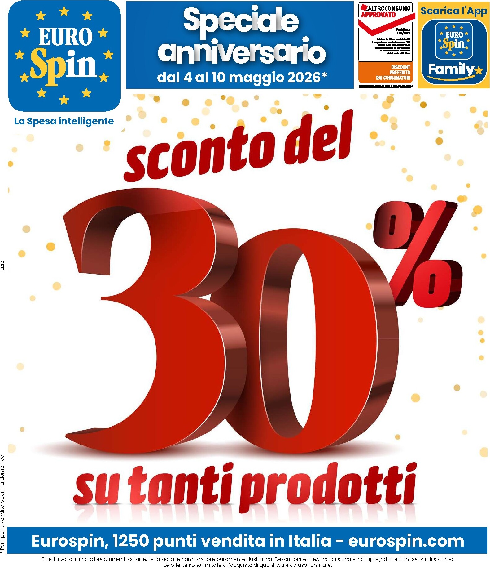 eurospin - Volantino Eurospin per la prossima settimana dal lunedì 04/05/2026 al domenica 10/05/2026