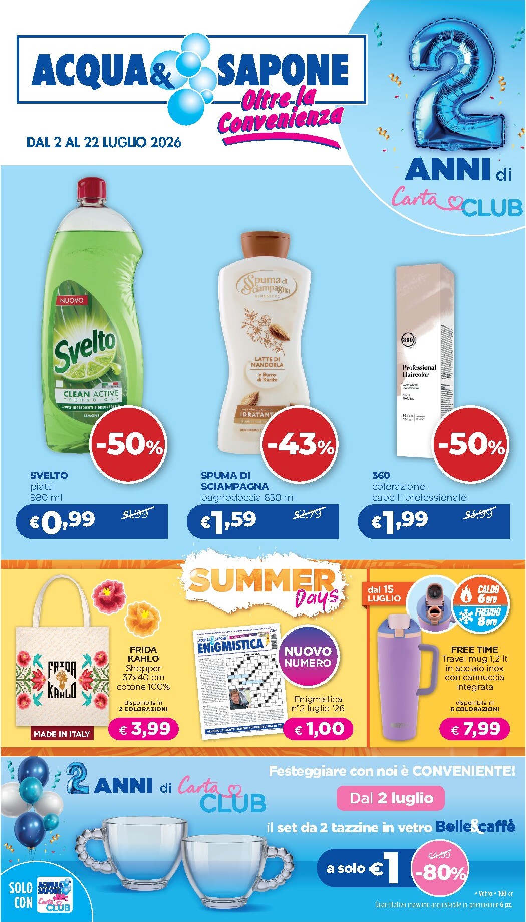 acqua-e-sapone - Volantino futuro Acqua e Sapone valido dal giovedì 02/07/2026 al mercoledì 22/07/2026