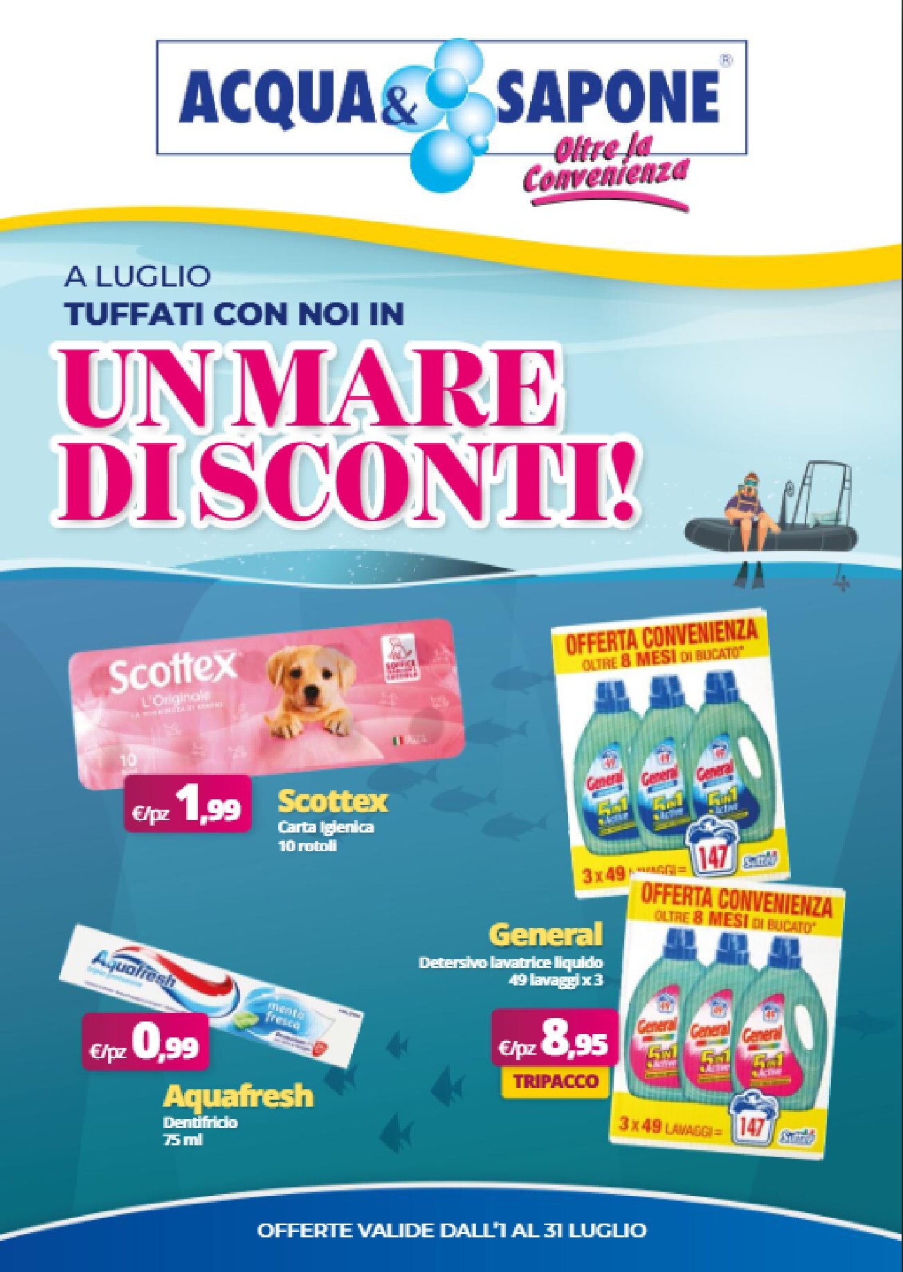 acqua-e-sapone - Volantino attuale di Acqua e Sapone valido dal mercoledì 01/07/2026 al venerdì 31/07/2026