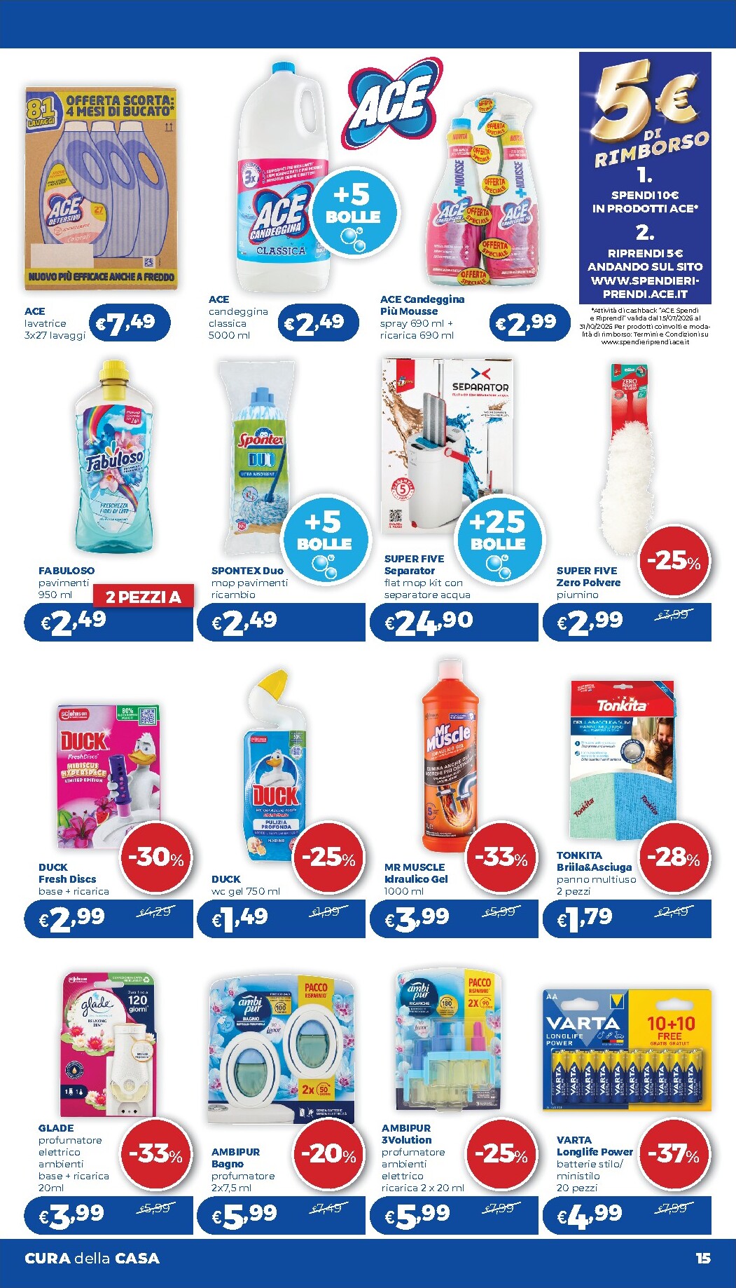 acqua-e-sapone - Volantino attuale di Acqua e Sapone valido dal giovedì 23/07/2026 al venerdì 31/07/2026 - page: 15
