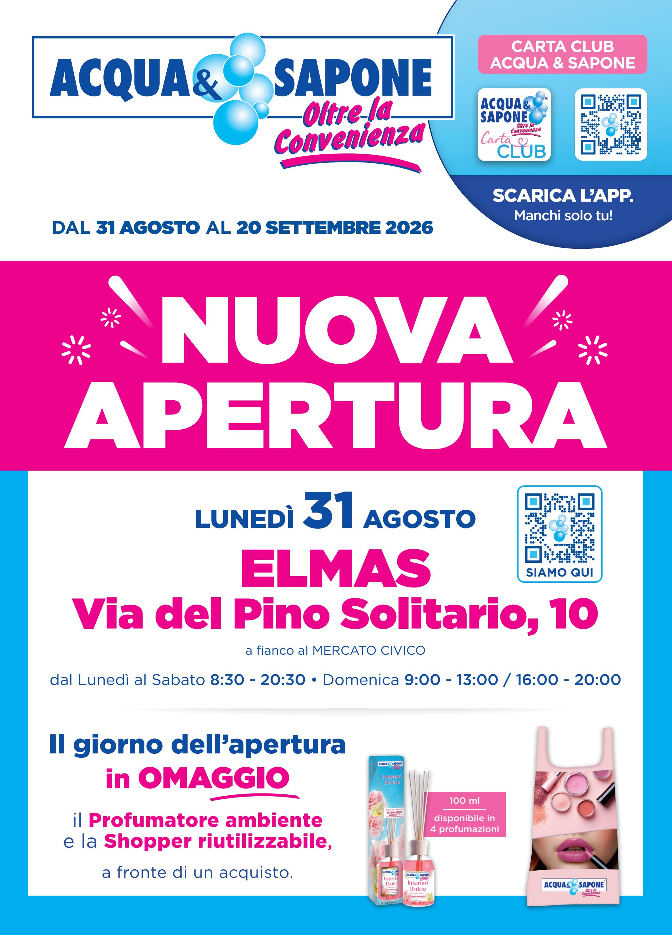 acqua-e-sapone - Volantino attuale di Acqua e Sapone - Nuova Apertura Elmas valido dal lunedì 31/08/2026 al domenica 20/09/2026 - page: 1