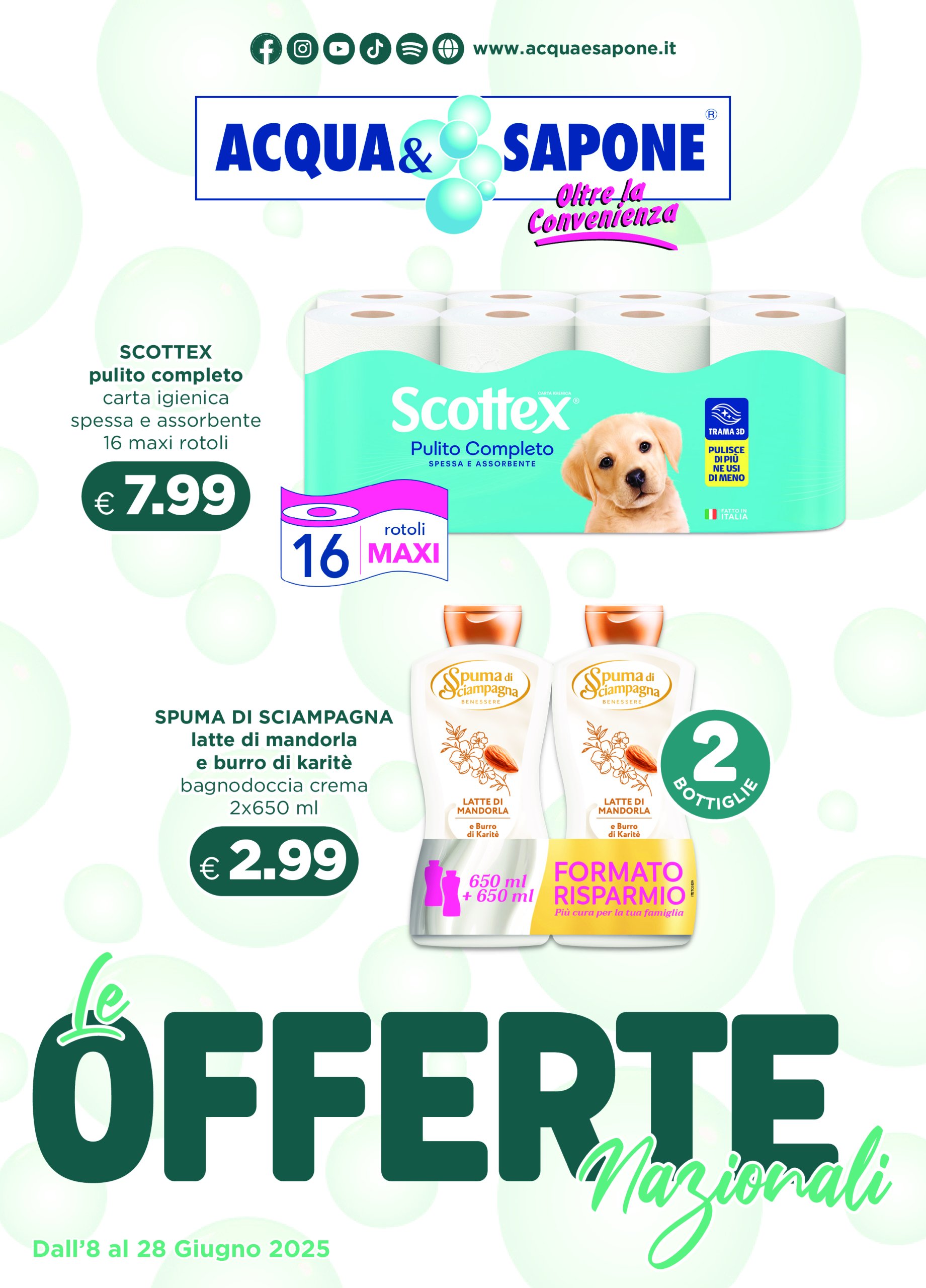 acqua-e-sapone - Volantino Acqua e Sapone - Oferte Nazionali valido dal 08/06 al 28/06