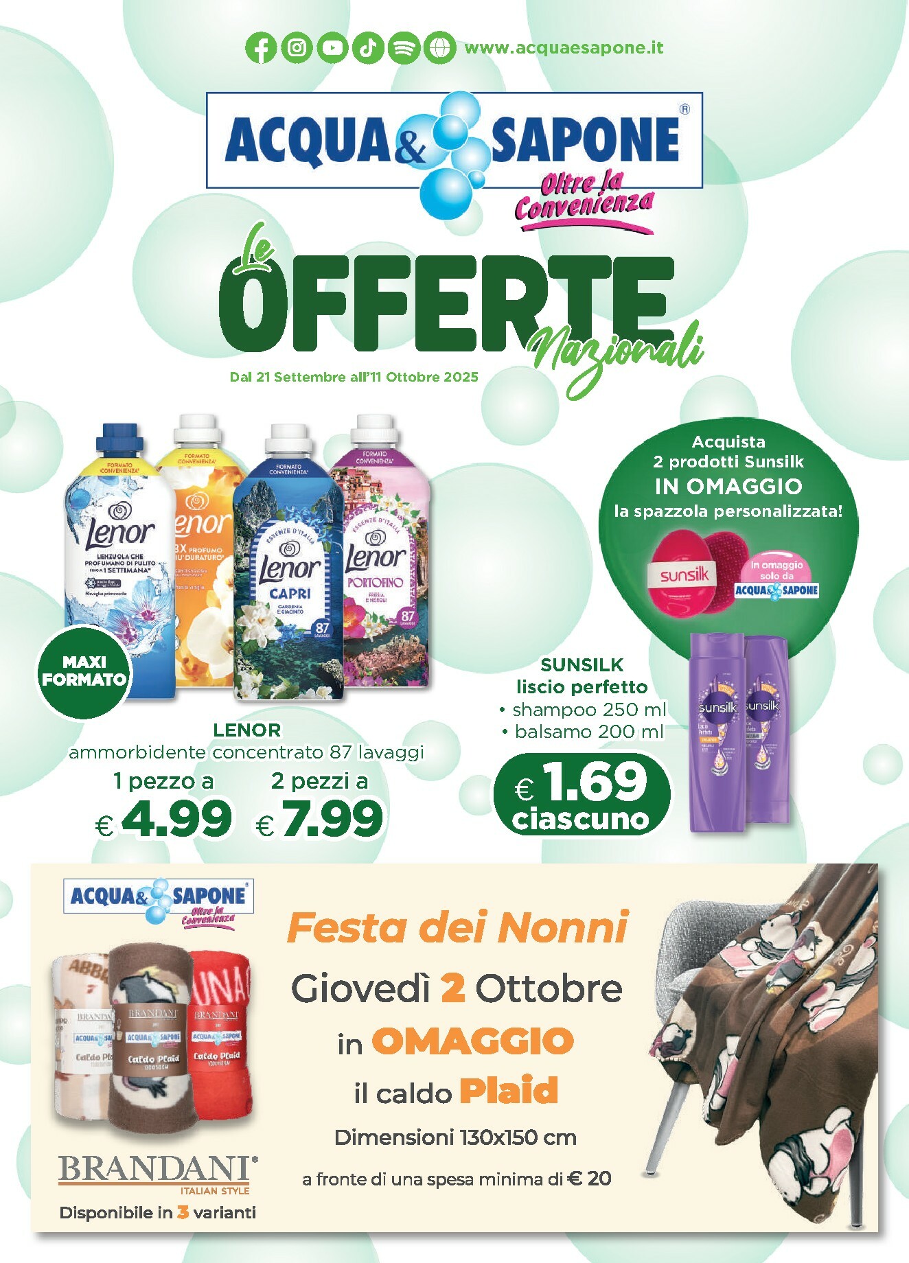 acqua-e-sapone - Volantino Acqua e Sapone - Oferte Nazionali valido dal 21/09 al 11/10