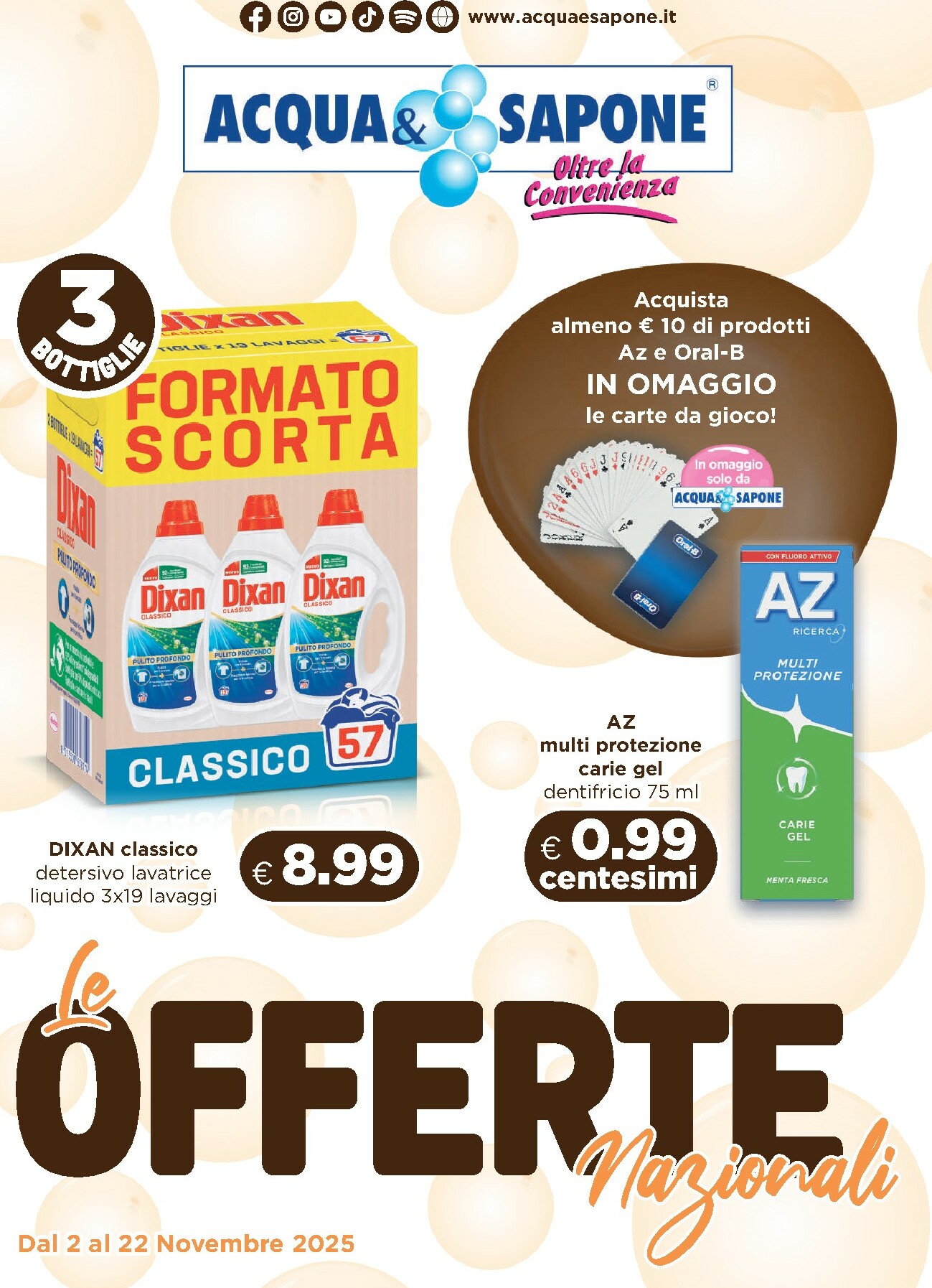acqua-e-sapone - Volantino Acqua e Sapone valido dal 02/11 al 22/11