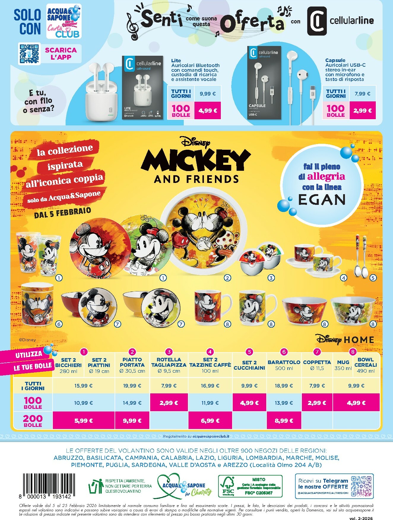 acqua-e-sapone - Volantino Acqua e Sapone - Abruzzo, Basilicata, Campania, Calabria, Lazio, Liguria, Lombardia, Marche, Molise, Piemonte, Puglia, Sardegna, Valle d’Aosta e Arezzo valido dal 05/02/2026 al 25/02/2026 - page: 16