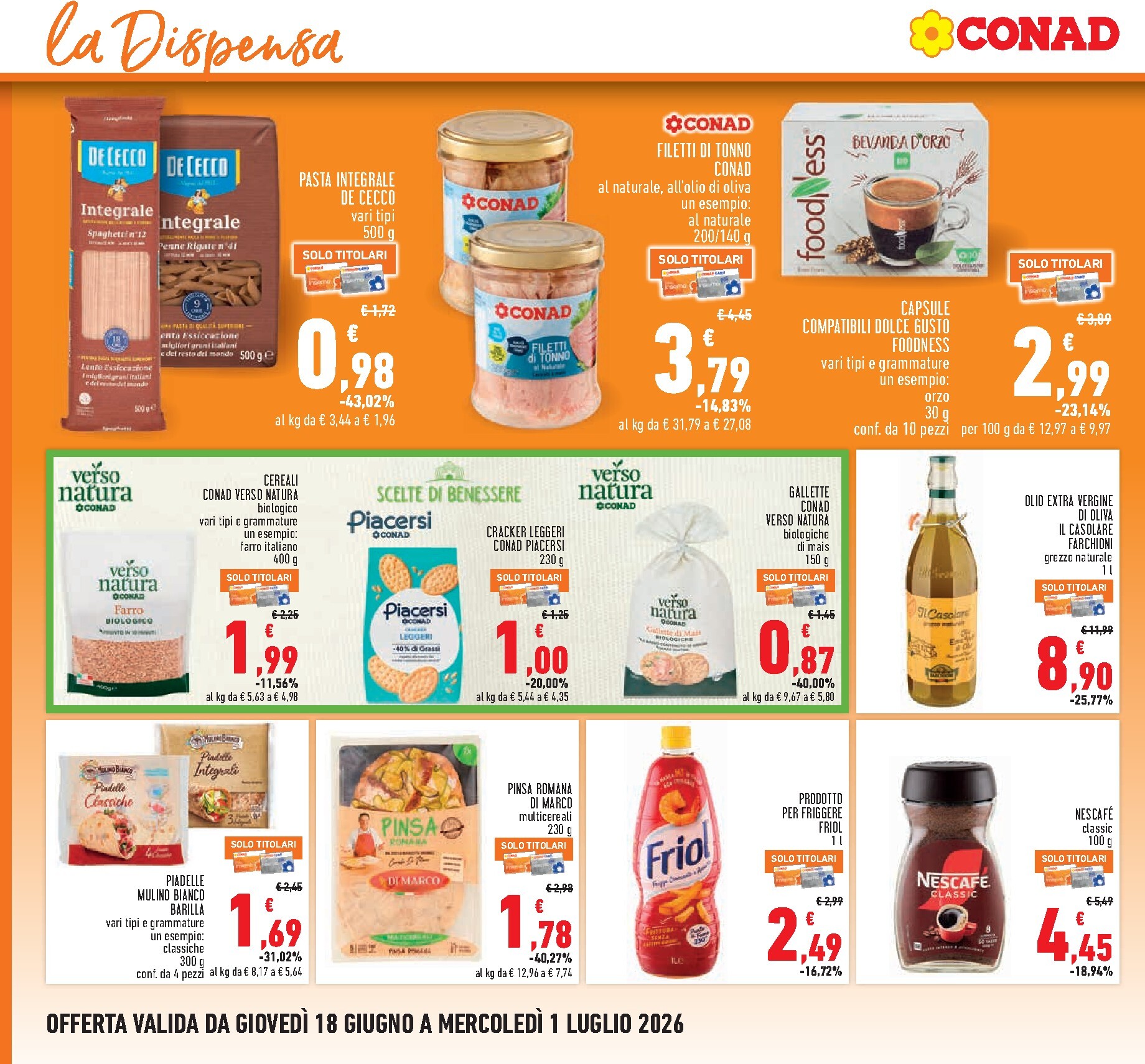 conad - Volantino futuro Conad valido dal giovedì 18/06/2026 al mercoledì 01/07/2026 - page: 14