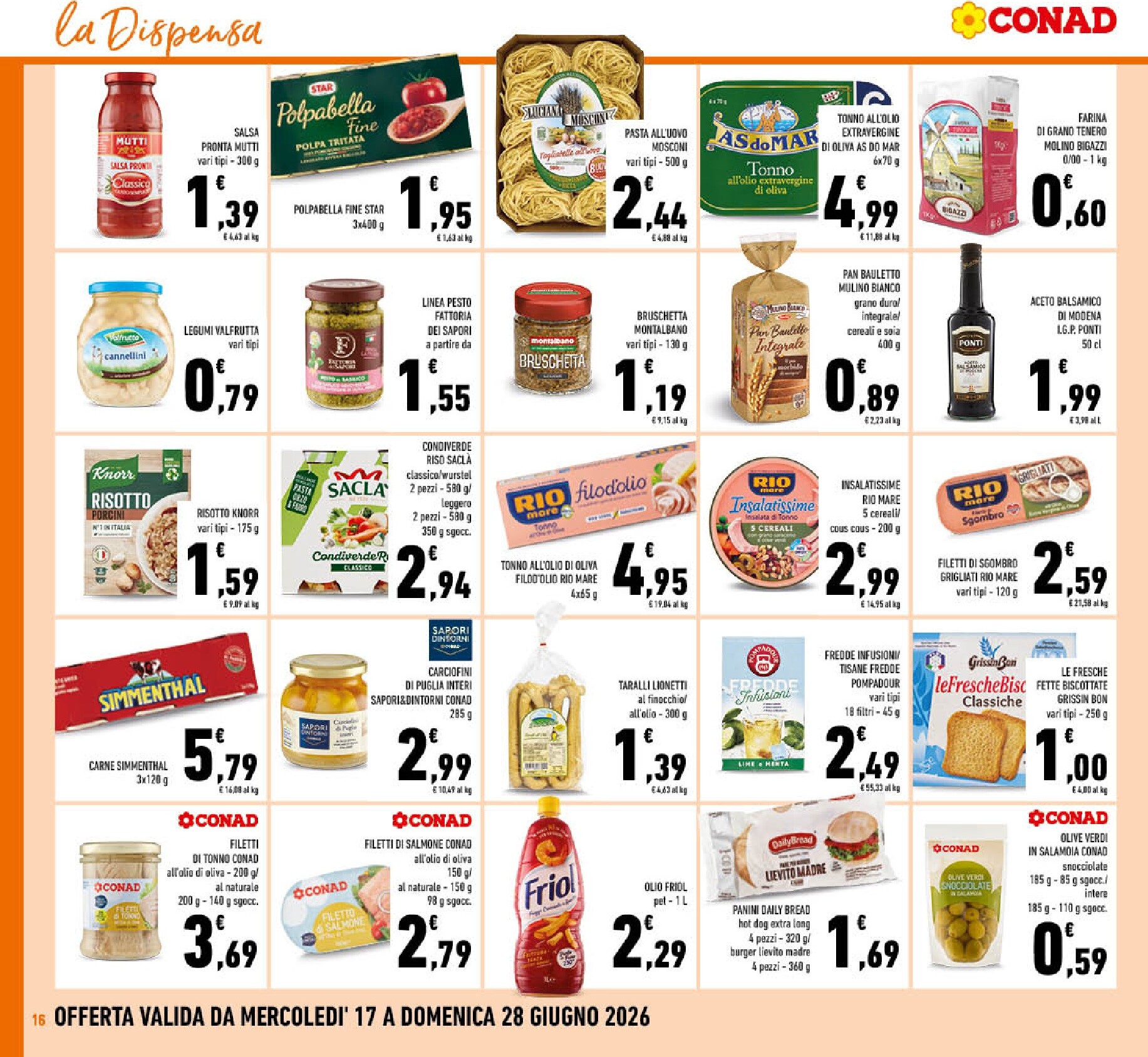 conad - Volantino futuro Conad valido dal mercoledì 17/06/2026 al domenica 28/06/2026 - page: 16