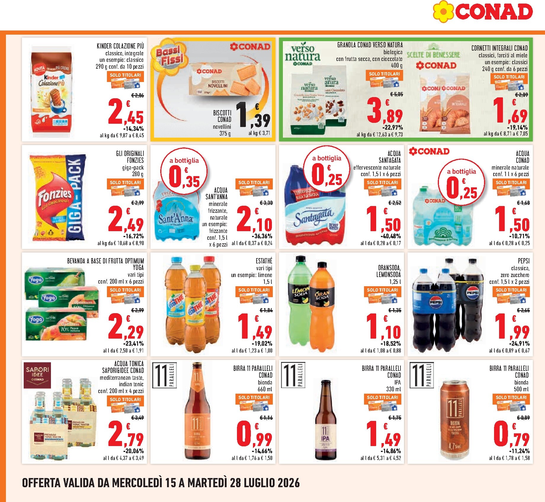 conad - Volantino Conad per la prossima settimana dal mercoledì 15/07/2026 al martedì 28/07/2026 - page: 20