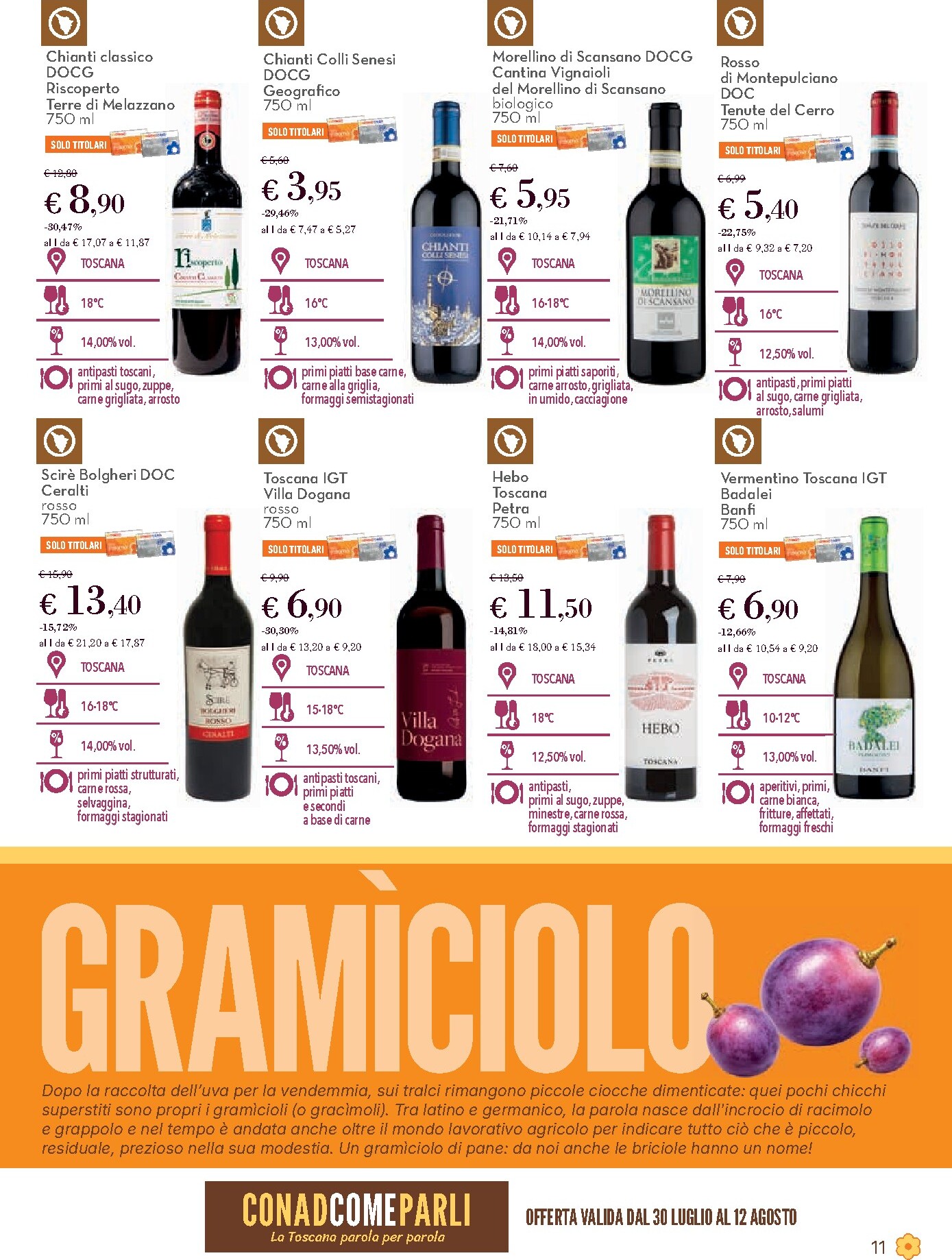 conad - Volantino Conad - Sorvallo per la prossima settimana dal giovedì 30/07/2026 al mercoledì 12/08/2026 - page: 11