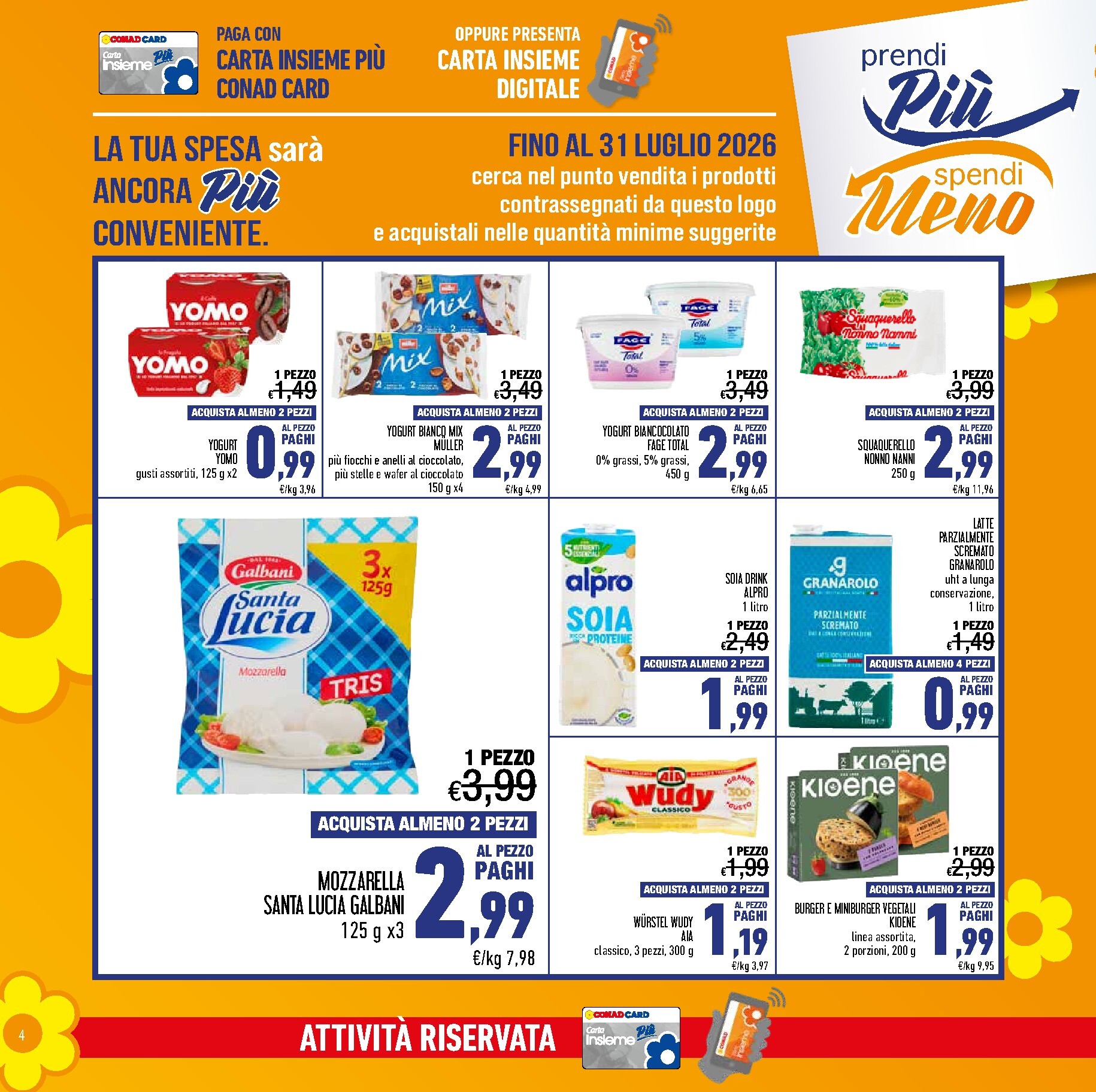 conad - Volantino attuale di Conad - Spesa Facile valido dal mercoledì 01/07/2026 al venerdì 31/07/2026 - page: 4