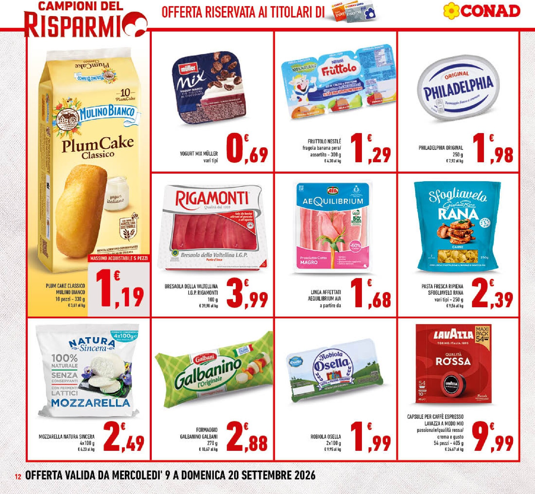 conad - Volantino futuro Conad valido dal mercoledì 09/09/2026 al domenica 20/09/2026 - page: 12