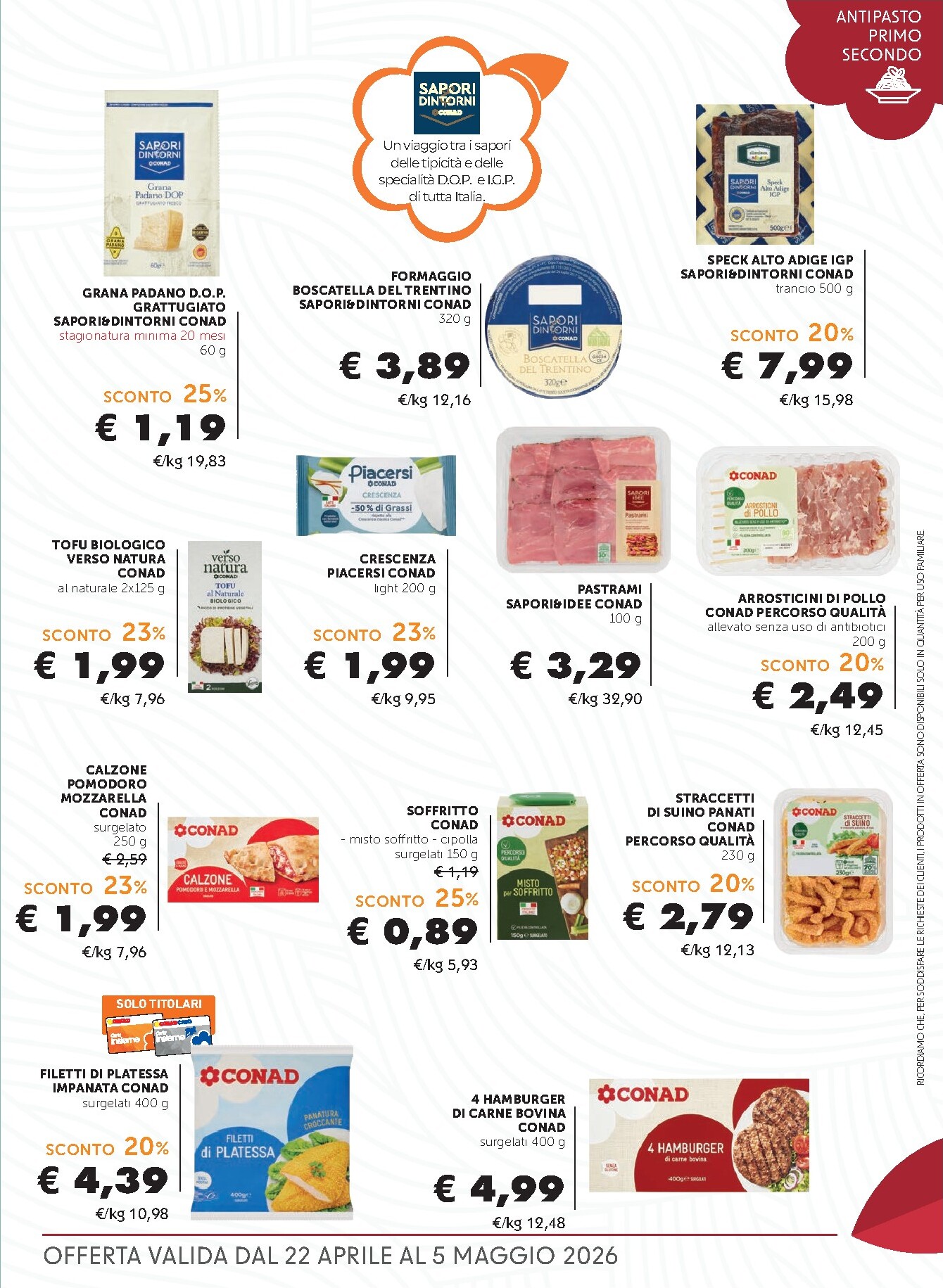 conad - Volantino futuro Conad - La Qualità è Nella Nostra Natura valido dal mercoledì 22/04/2026 al martedì 05/05/2026 - page: 9