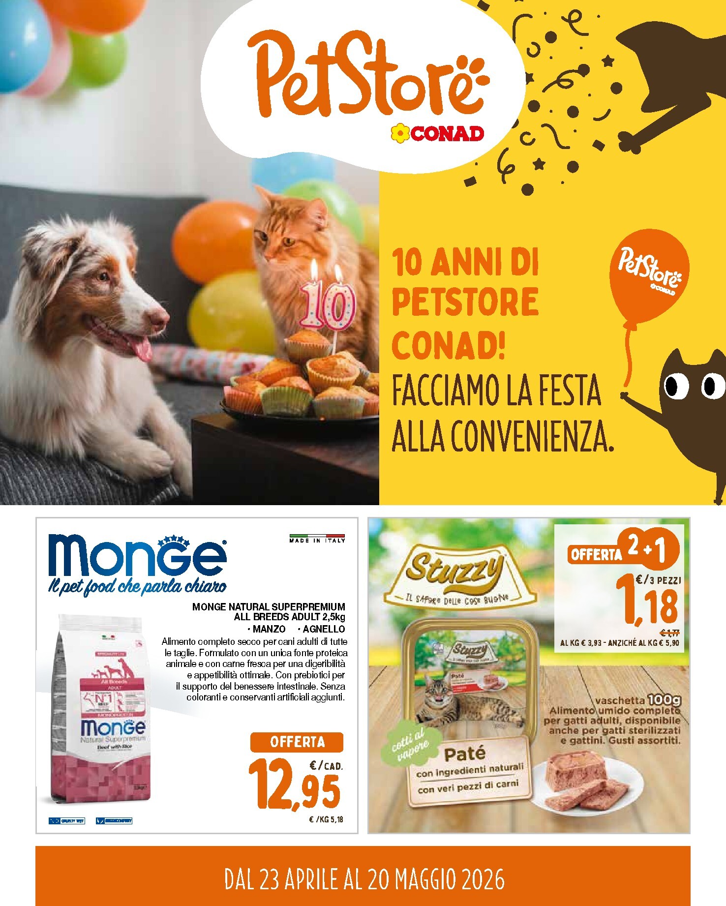 conad - Volantino futuro Conad - PetStore valido dal giovedì 23/04/2026 al mercoledì 20/05/2026