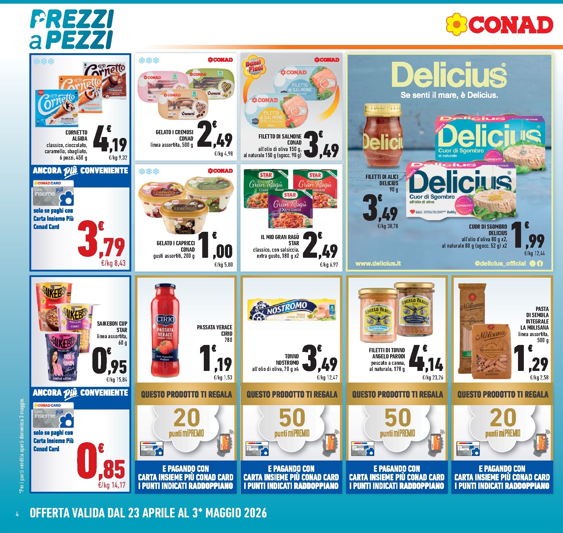 conad - Volantino attuale di Conad valido dal giovedì 23/04/2026 al domenica 03/05/2026 - page: 4
