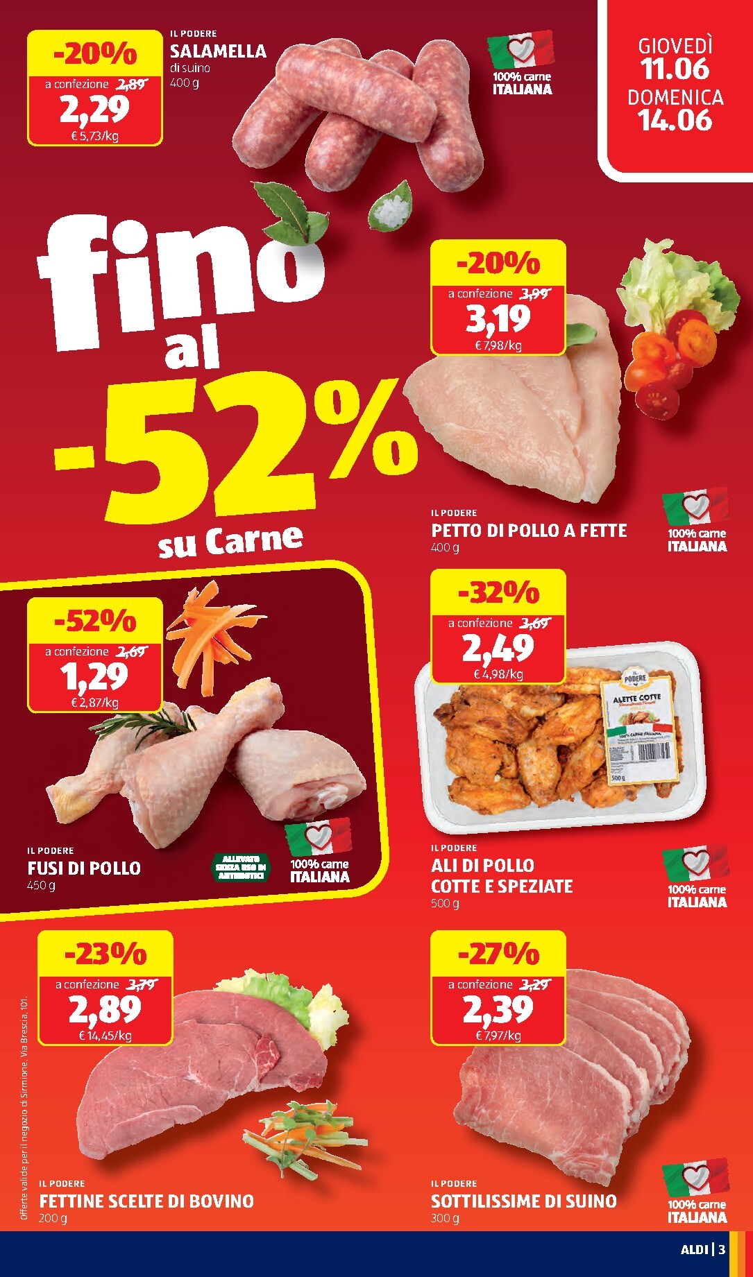 aldi - Volantino ALDI - Nuova apertura di Sirmione per la prossima settimana dal giovedì 11/06/2026 al domenica 14/06/2026 - page: 3