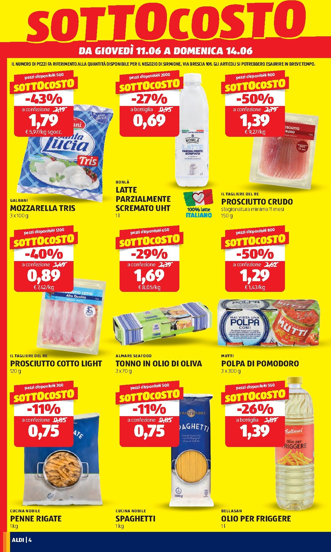 aldi - Volantino ALDI - Nuova apertura di Sirmione per la prossima settimana dal giovedì 11/06/2026 al domenica 14/06/2026 - page: 4