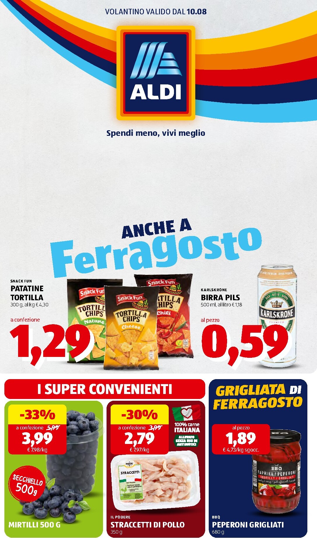 aldi - Volantino attuale di ALDI valido dal lunedì 10/08/2026 al domenica 16/08/2026