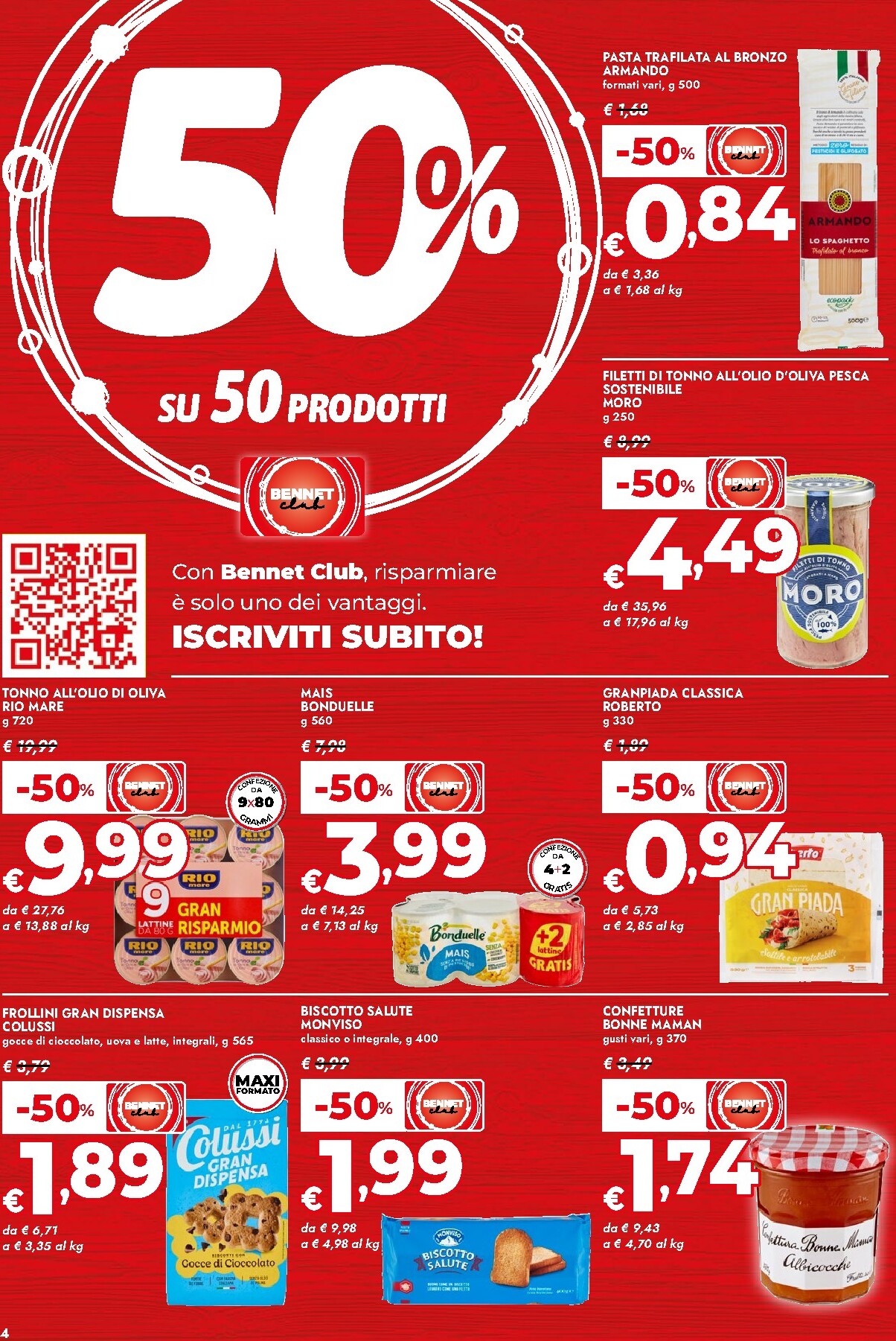 bennet - Volantino attuale di Bennet - 50X50 IN BC valido dal giovedì 30/07/2026 al mercoledì 12/08/2026 - page: 4