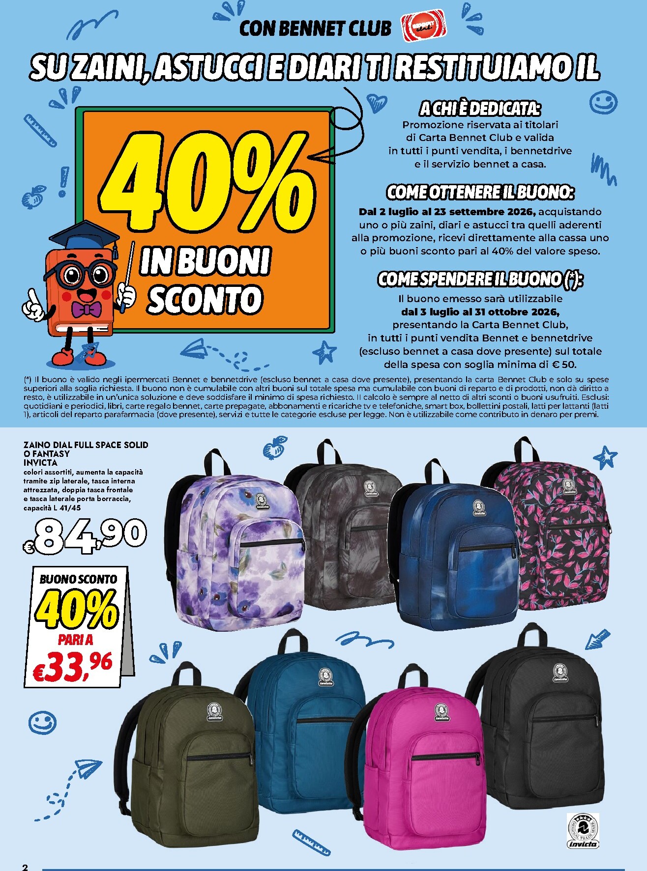 bennet - Volantino attuale di Bennet - Scuola valido dal giovedì 30/07/2026 al mercoledì 12/08/2026 - page: 2