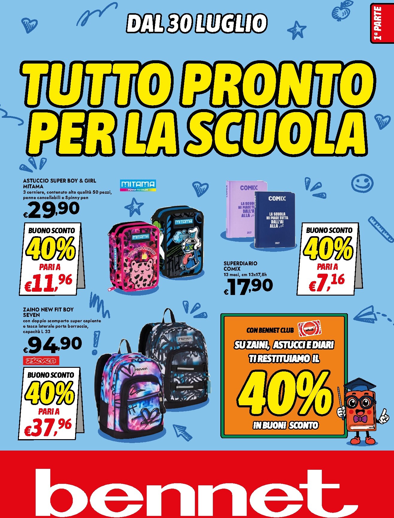 bennet - Volantino attuale di Bennet - Scuola valido dal giovedì 30/07/2026 al mercoledì 12/08/2026
