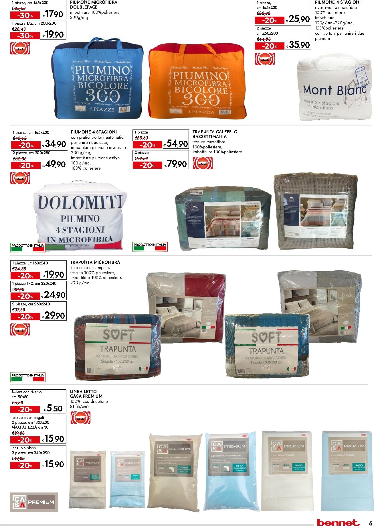 bennet - Volantino Bennet - Fiera del Bianco valido dal 02/01 al 14/01 - page: 5