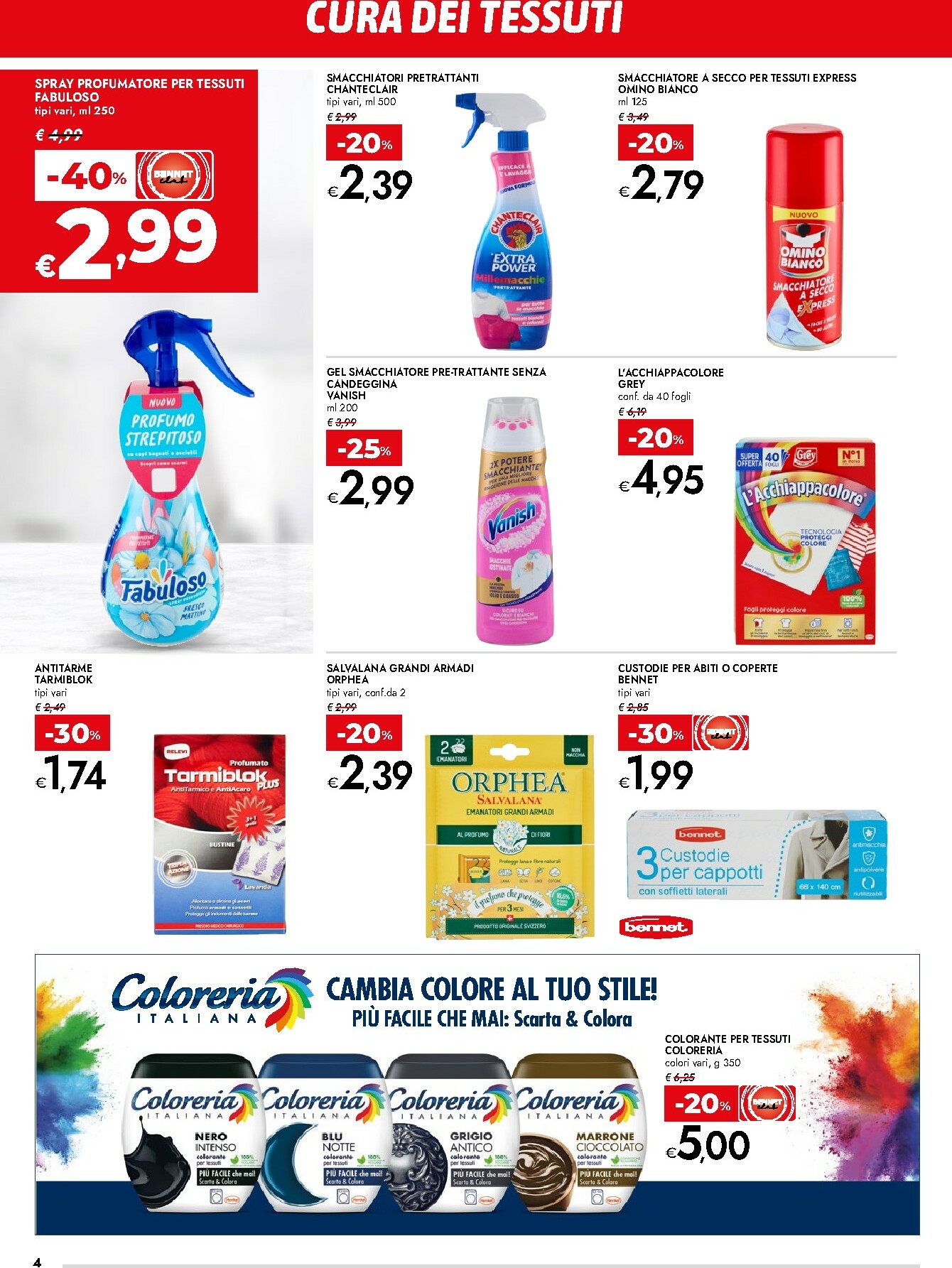 bennet - Volantino Bennet - Una Casa che sa di Pulito valido dal 08/01 al 21/01 - page: 4