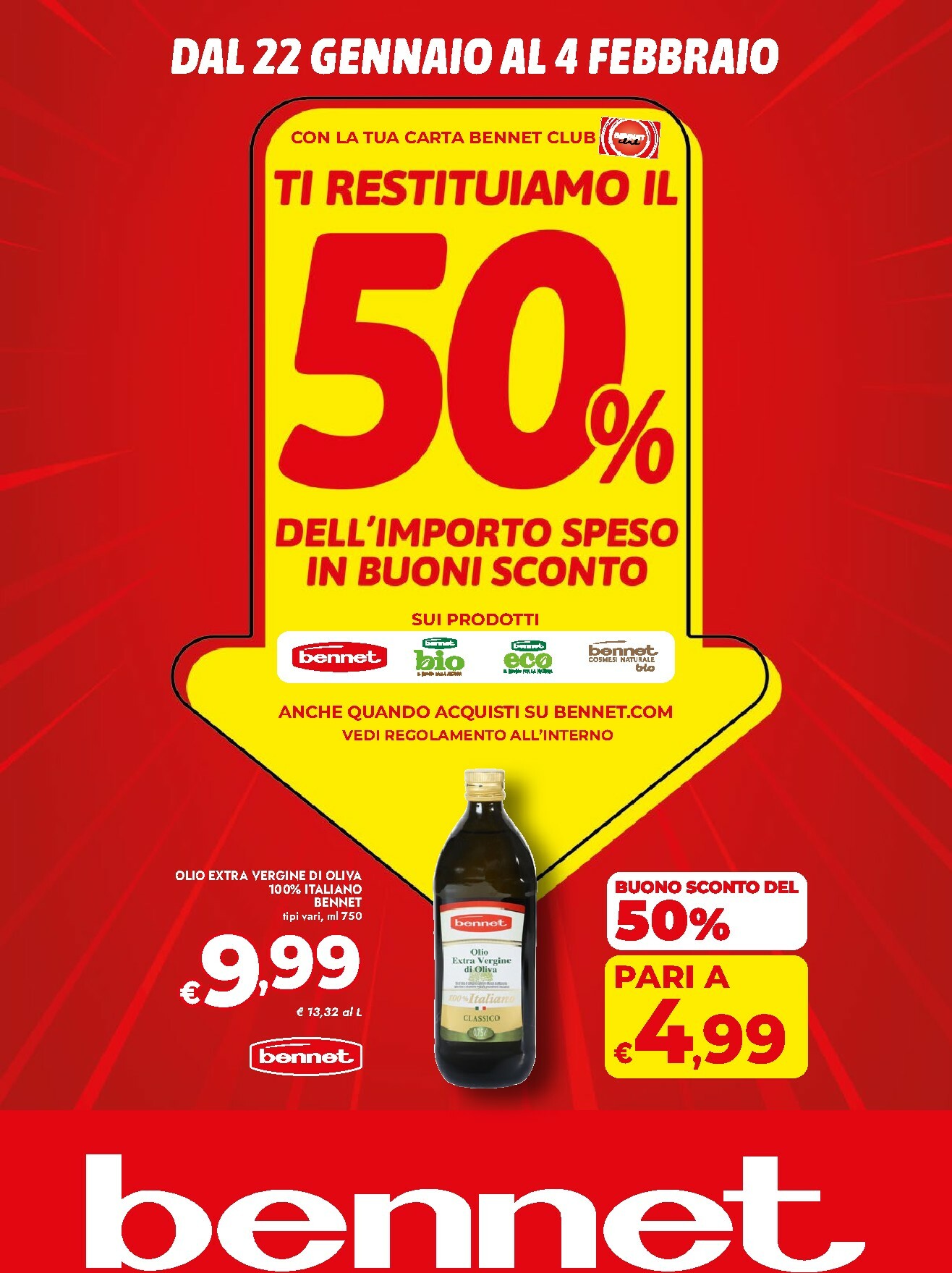 bennet - Volantino Bennet valido dal 22/01 al 04/02