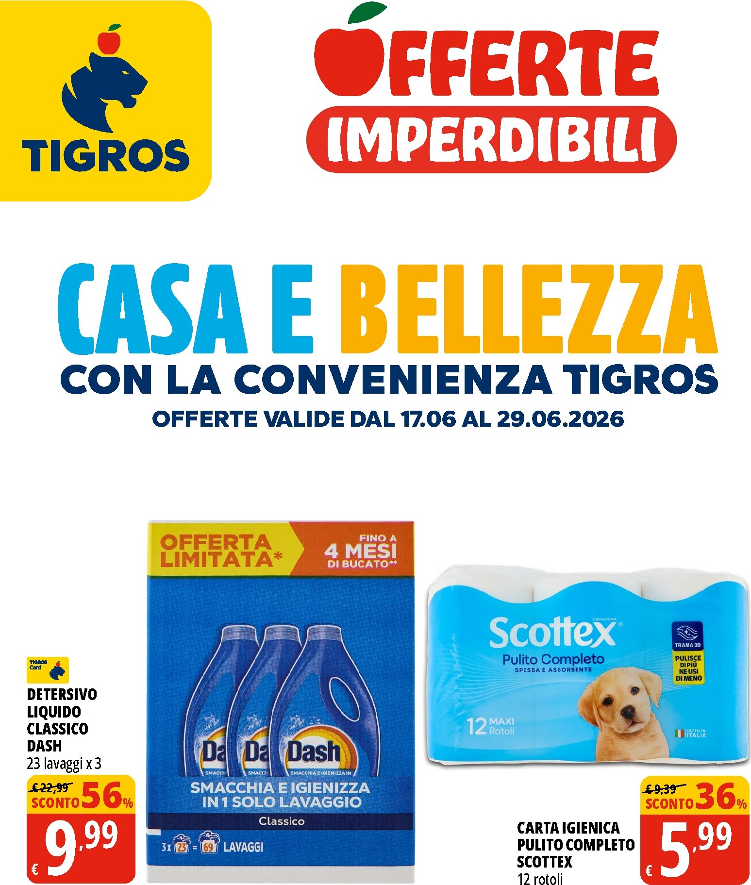 tigros - Volantino attuale di Tigros - Casa e Bellezza valido dal mercoledì 17/06/2026 al lunedì 29/06/2026 - page: 1