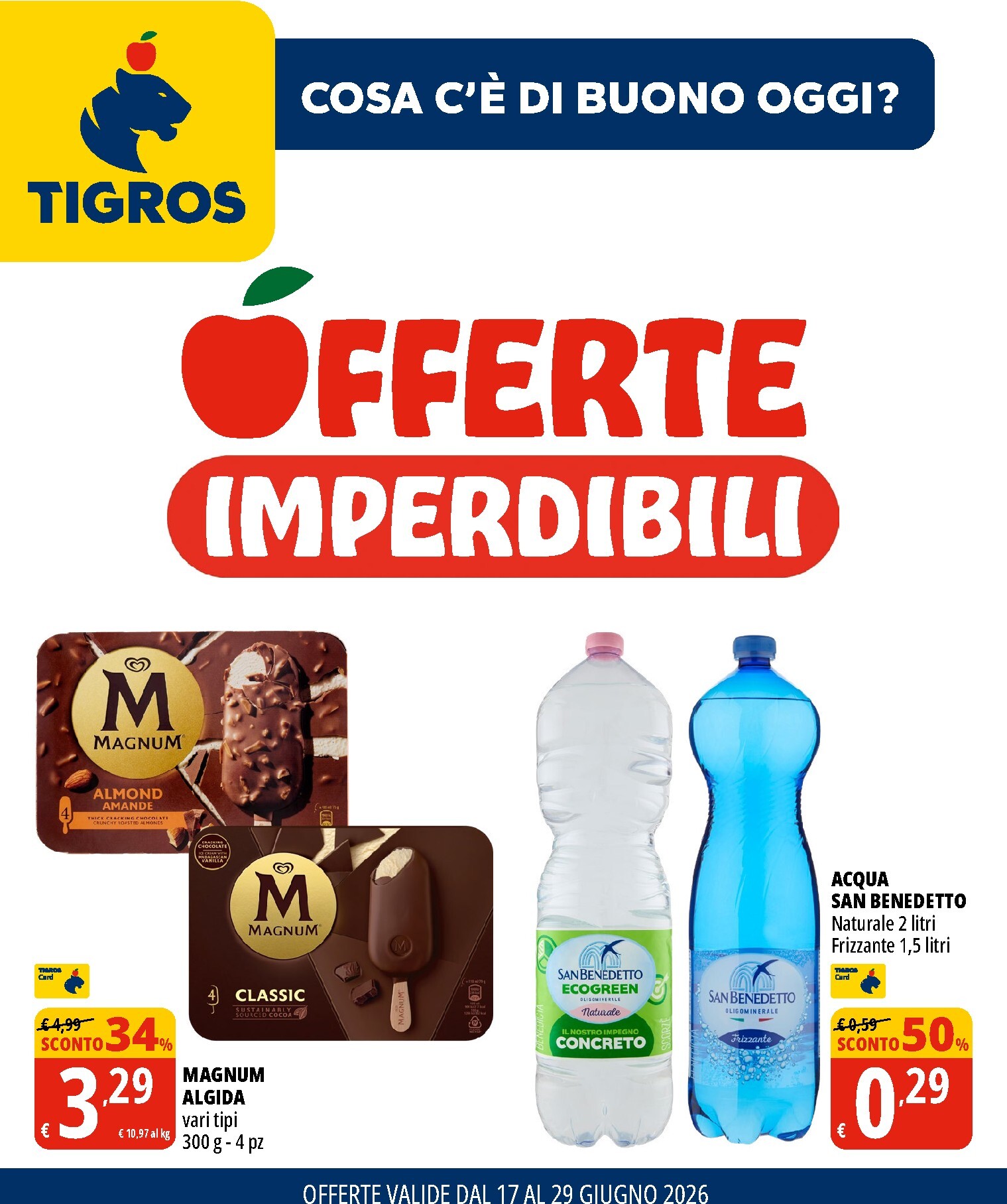 tigros - Volantino attuale di Tigros valido dal mercoledì 17/06/2026 al lunedì 29/06/2026