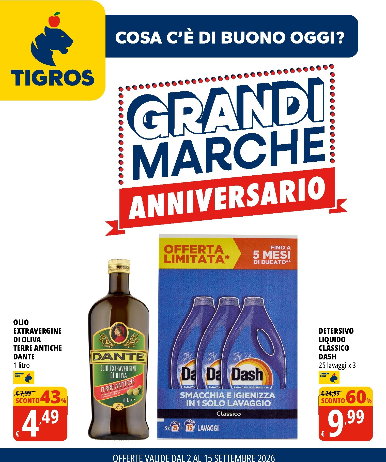 tigros - Volantino futuro Tigros valido dal mercoledì 02/09/2026 al martedì 15/09/2026