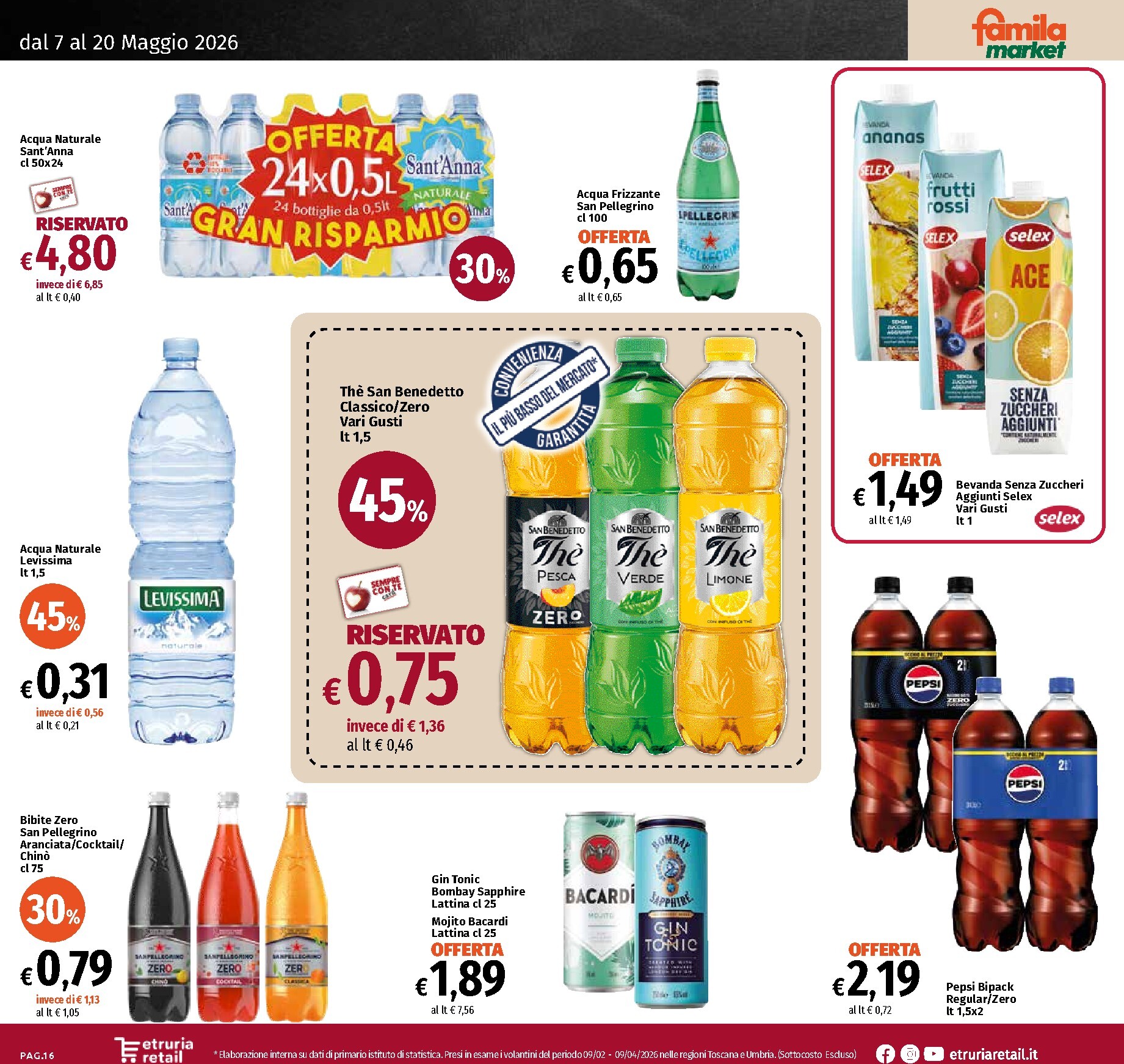 famila - Volantino attuale di Famila Market - Sconto Fino al 50% valido dal lunedì 18/05/2026 al mercoledì 20/05/2026 - page: 16