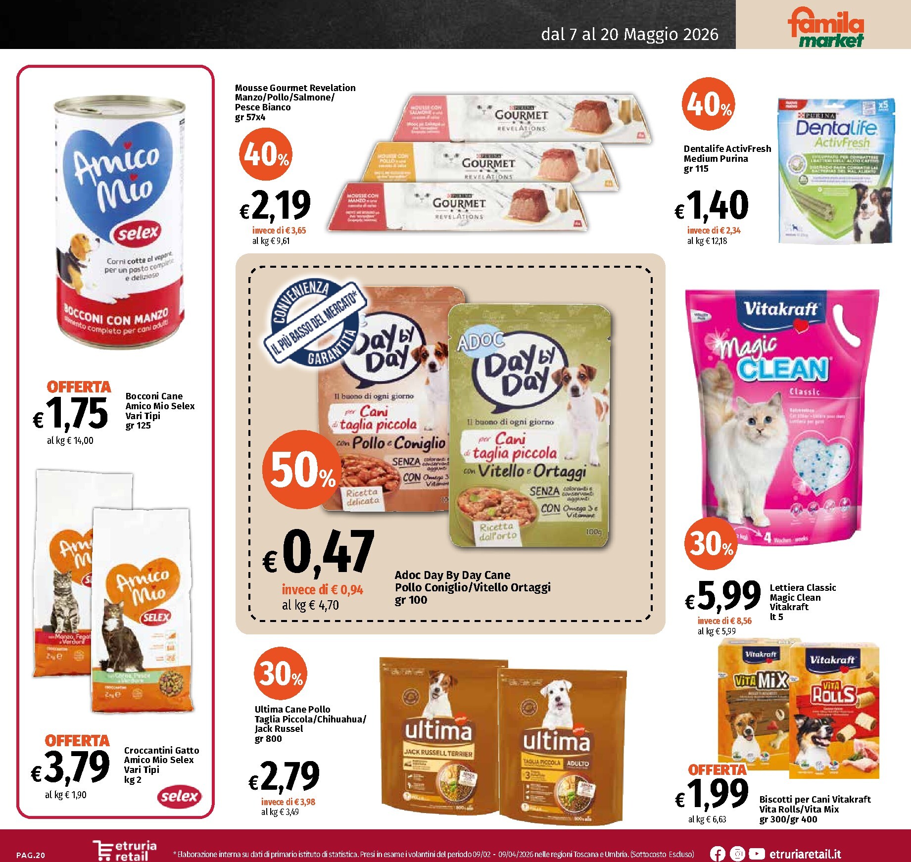 famila - Volantino attuale di Famila Market - Sconto Fino al 50% valido dal lunedì 18/05/2026 al mercoledì 20/05/2026 - page: 20