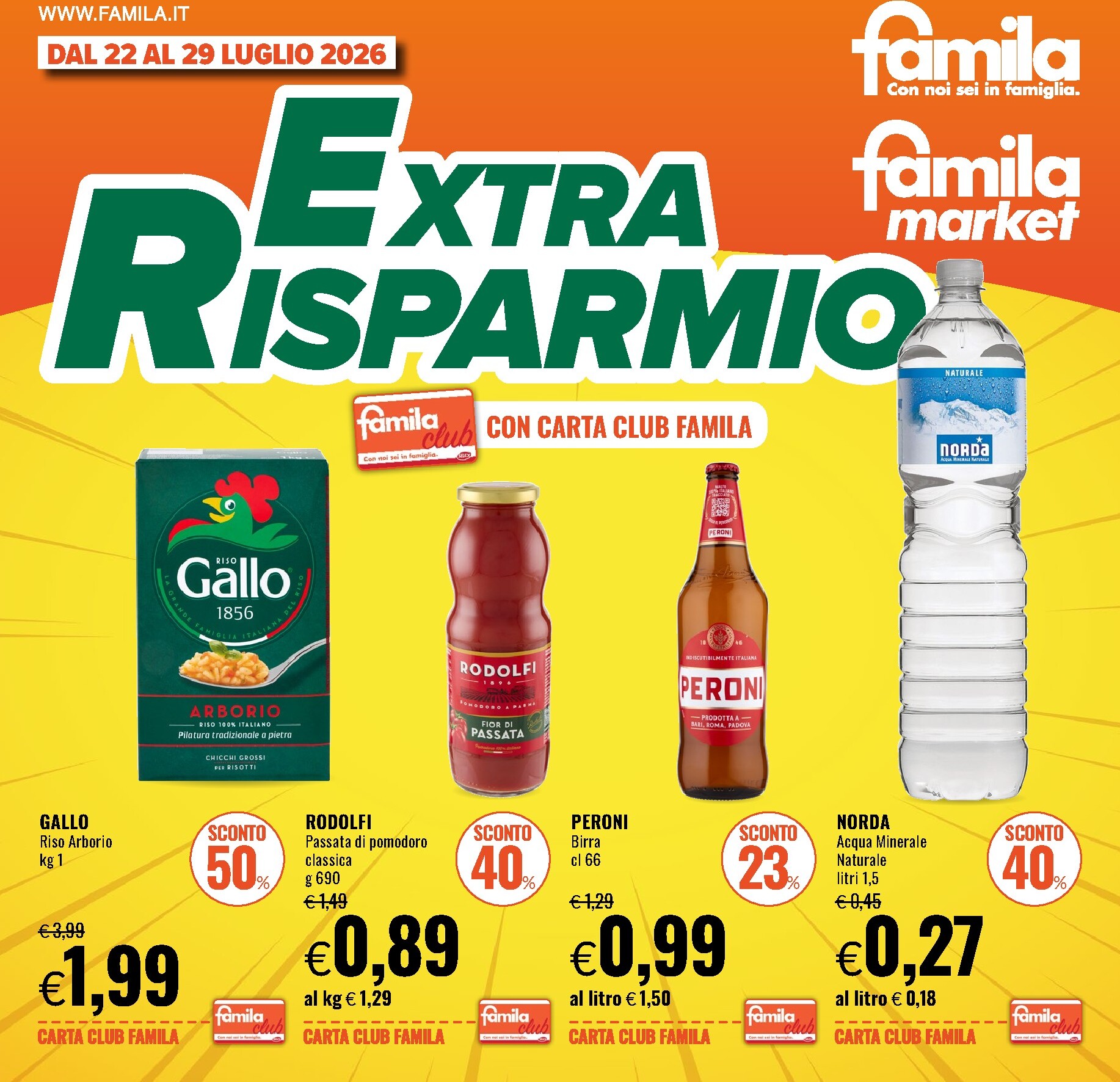 famila - Volantino futuro Famila - Extra Risparmio valido dal mercoledì 22/07/2026 al mercoledì 29/07/2026 - page: 1