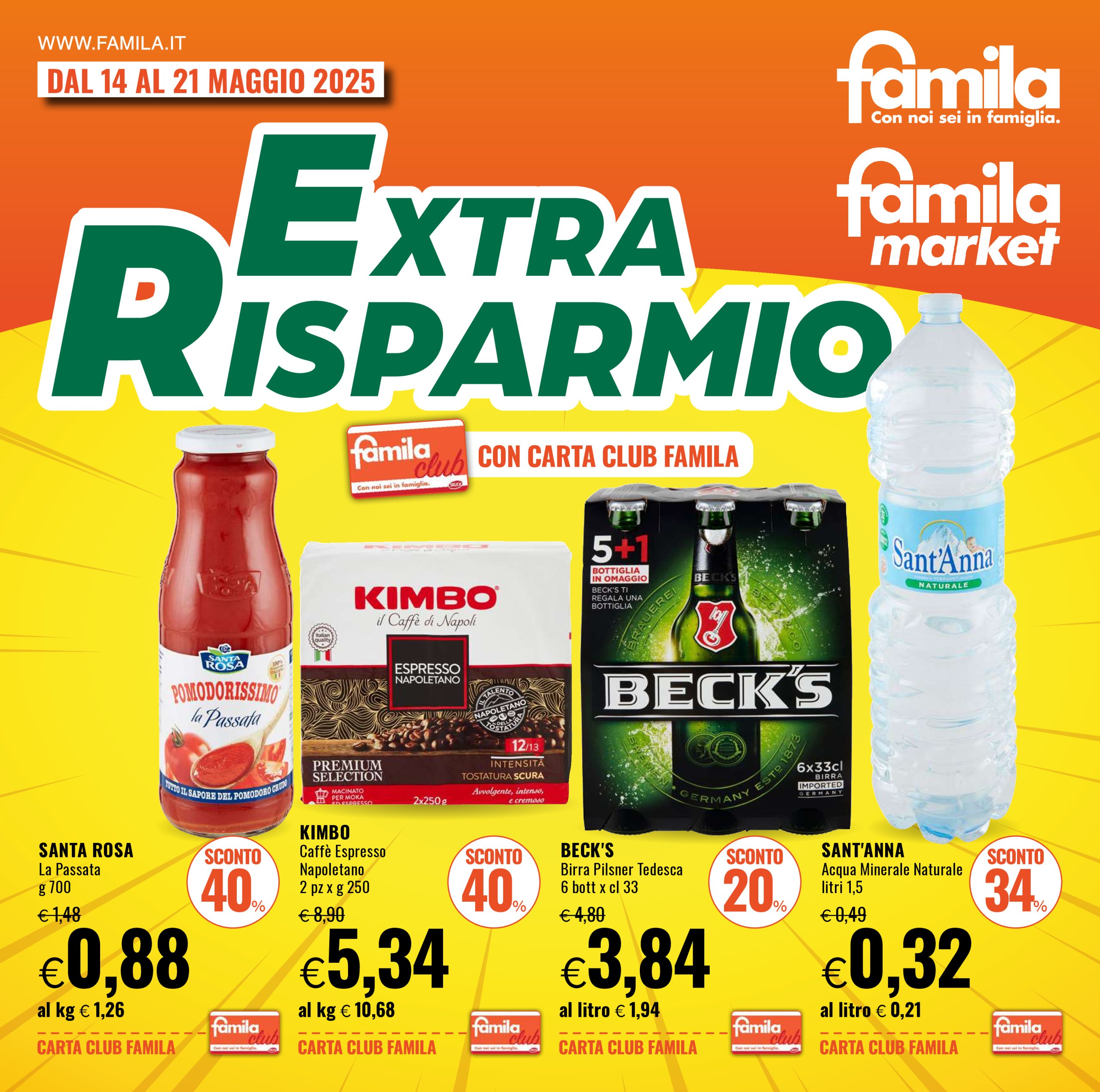 famila - Volantino Famila - Extra Risparmio valido dal 14/05 al 21/05