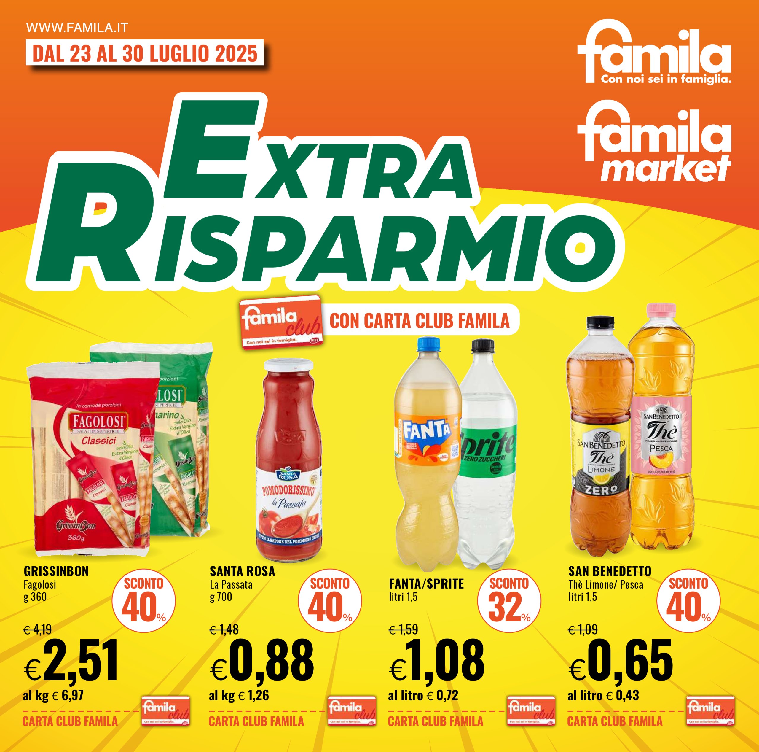 famila - Volantino Famila - Extra Risparmio valido dal 23/07 al 30/07 - page: 1