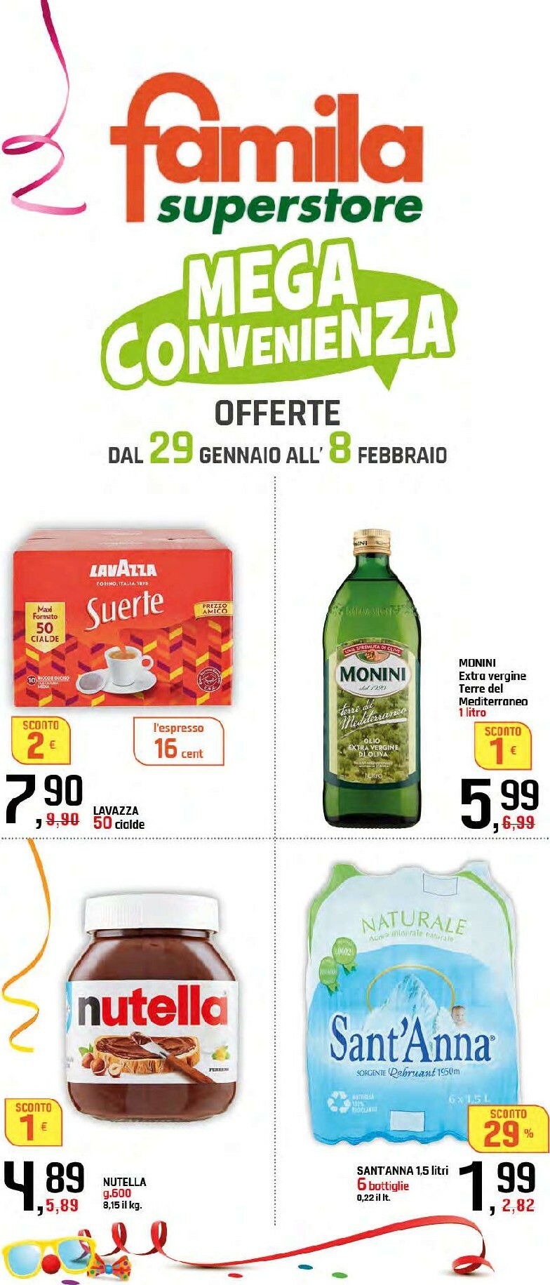 famila - Volantino Famila Superstore valido dal 29/01/2026 al 08/02/2026 - page: 1