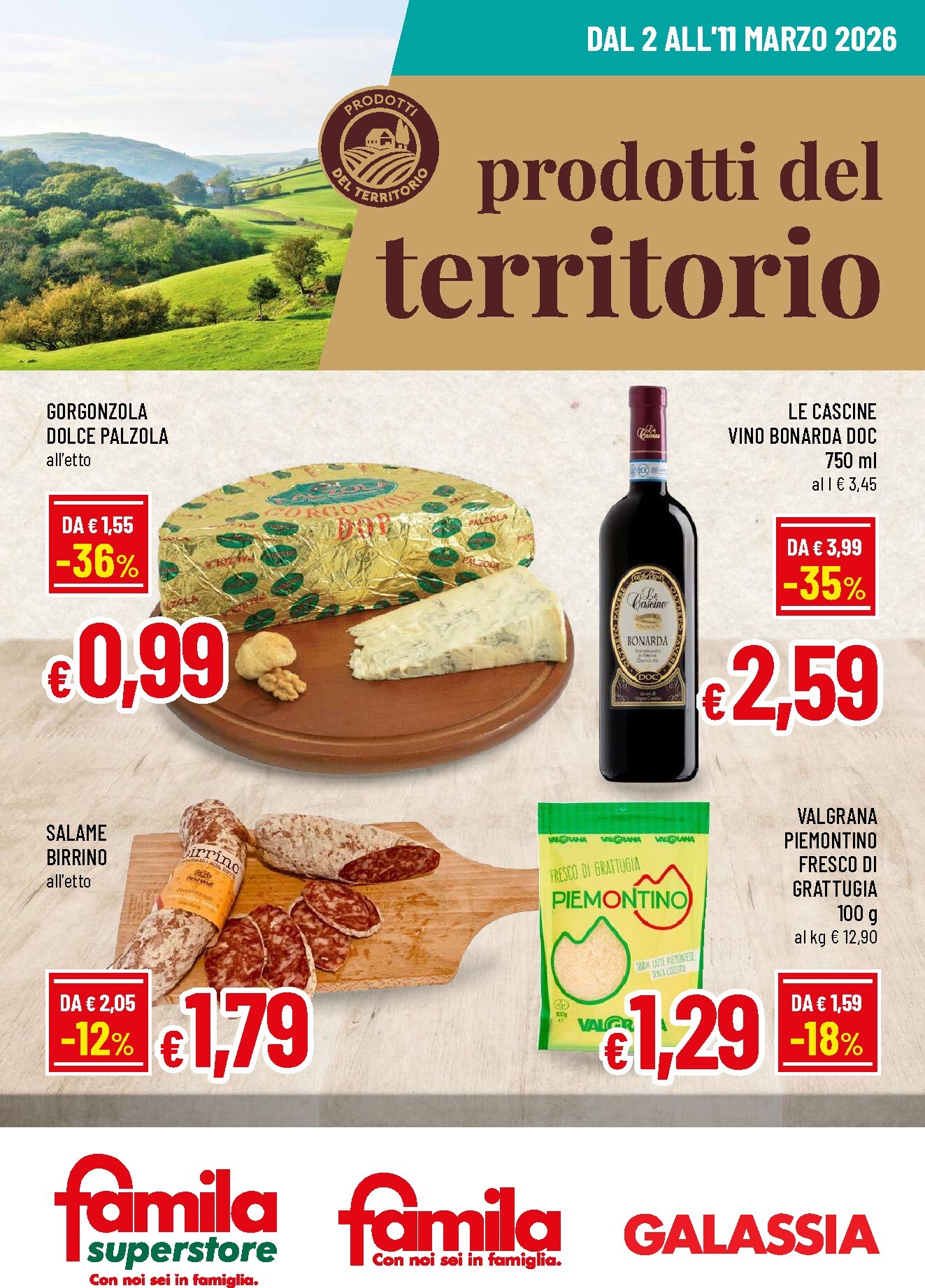 famila - Volantino Famila - Prodotti del territorio valido dal 02/03/2026 al 11/03/2026