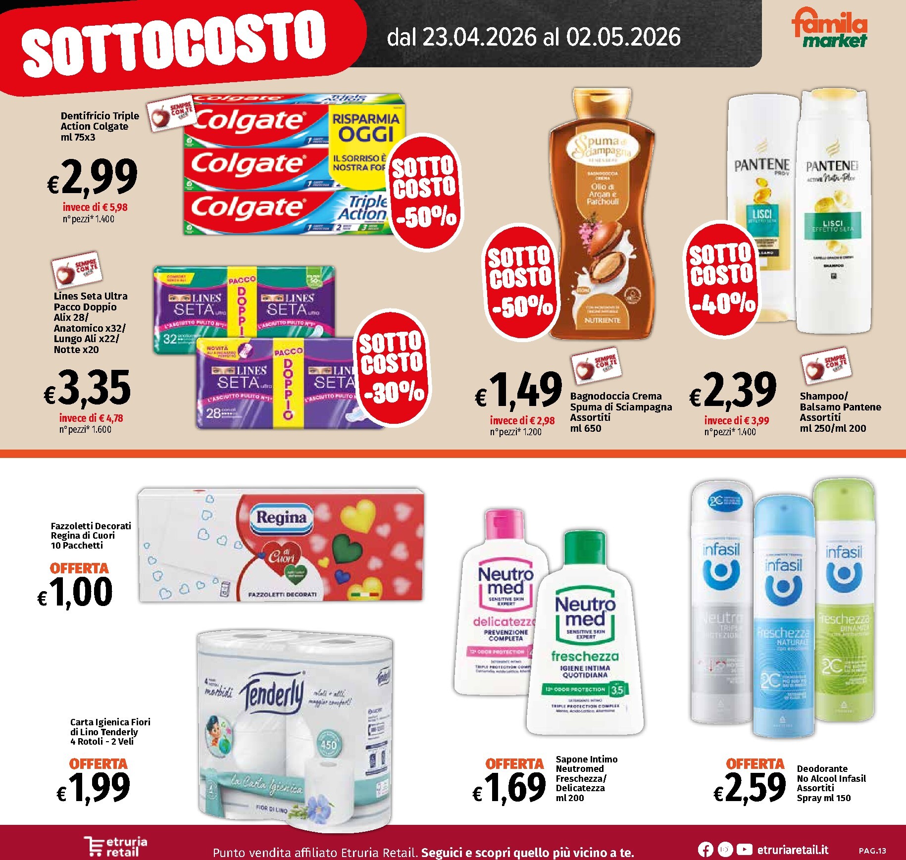 famila - Volantino attuale di Famila market - Sottocosto valido dal giovedì 23/04/2026 al mercoledì 06/05/2026 - page: 13