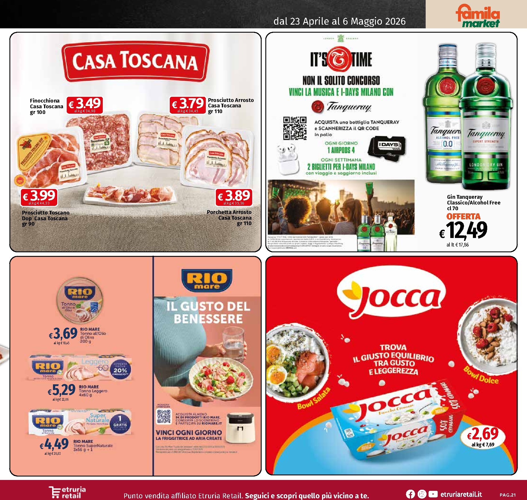 famila - Volantino attuale di Famila market - Sottocosto valido dal giovedì 23/04/2026 al mercoledì 06/05/2026 - page: 21