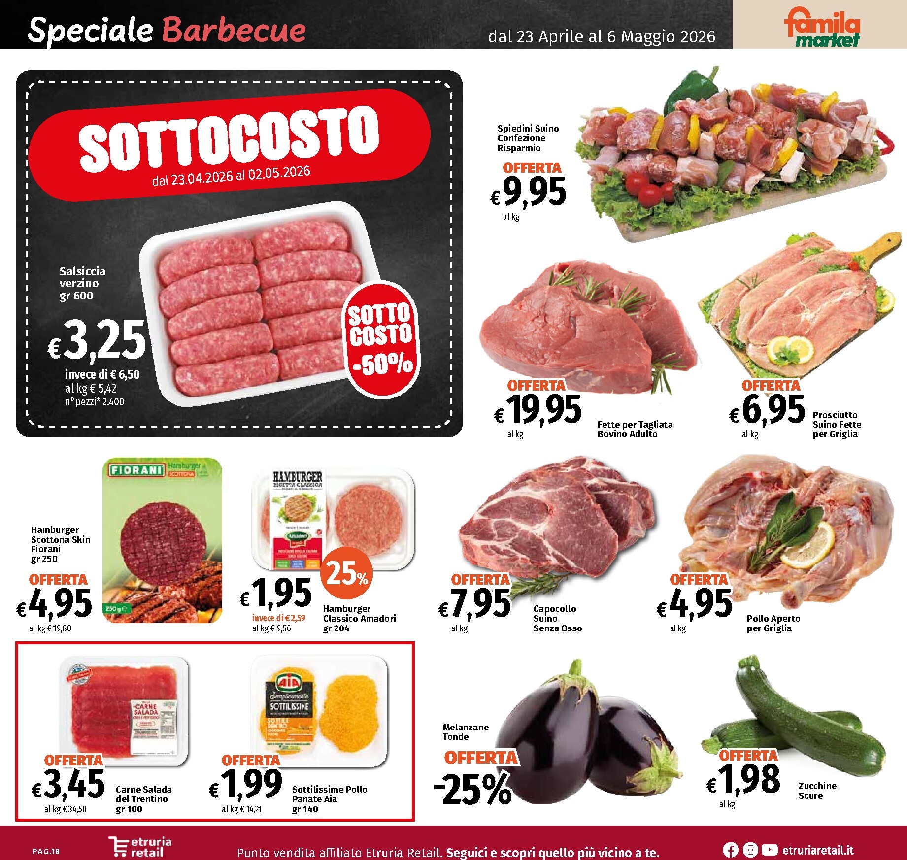 famila - Volantino attuale di Famila market - Sottocosto valido dal giovedì 23/04/2026 al mercoledì 06/05/2026 - page: 18