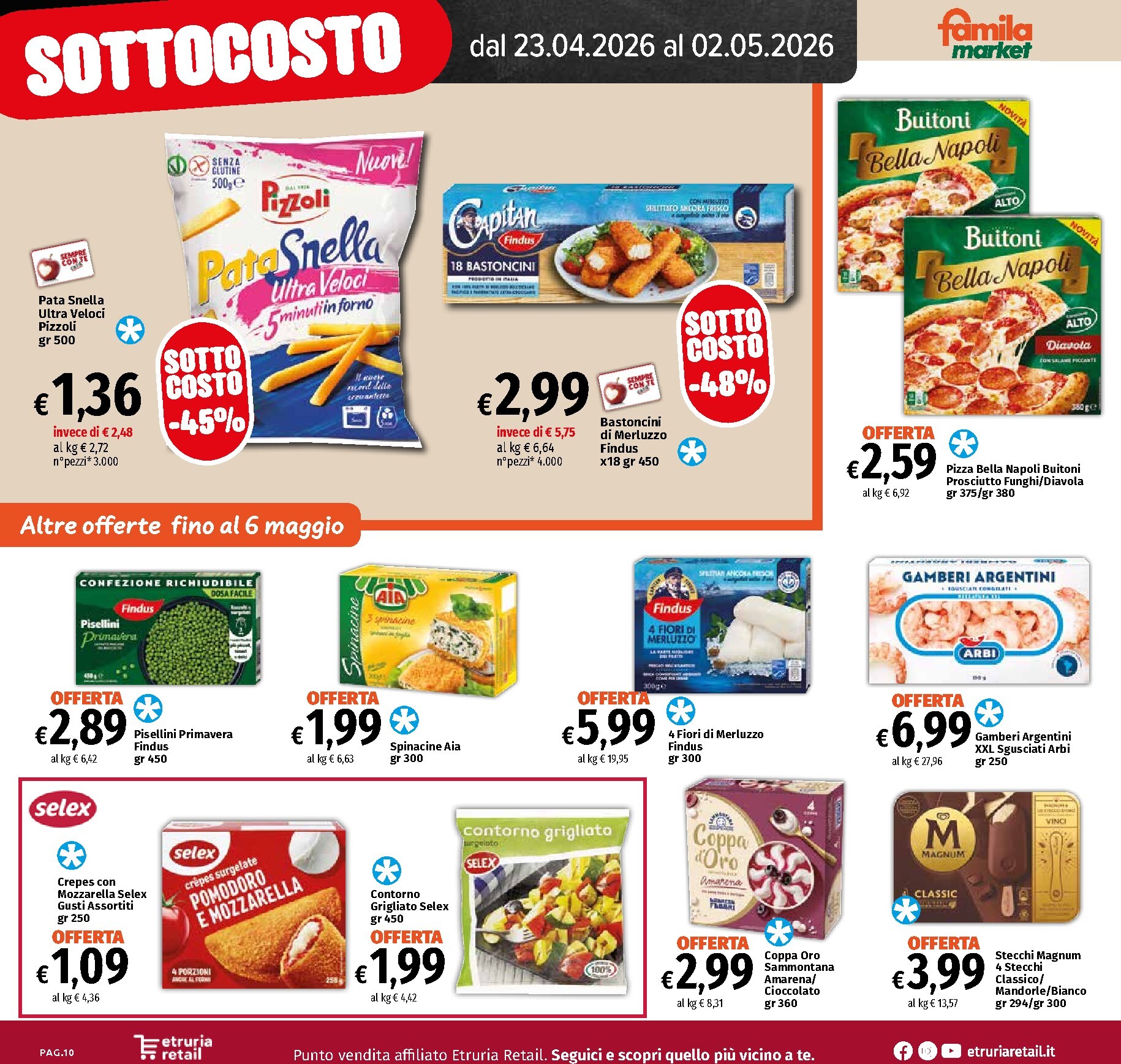 famila - Volantino attuale di Famila market - Sottocosto valido dal giovedì 23/04/2026 al mercoledì 06/05/2026 - page: 10