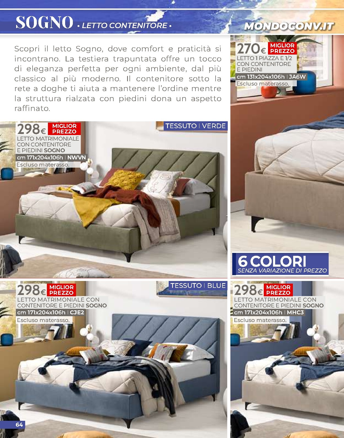 mondo-convenienza - Volantino attuale di Mondo Convenienza - Speciale camere valido dal mercoledì 01/07/2026 al lunedì 31/08/2026 - page: 64