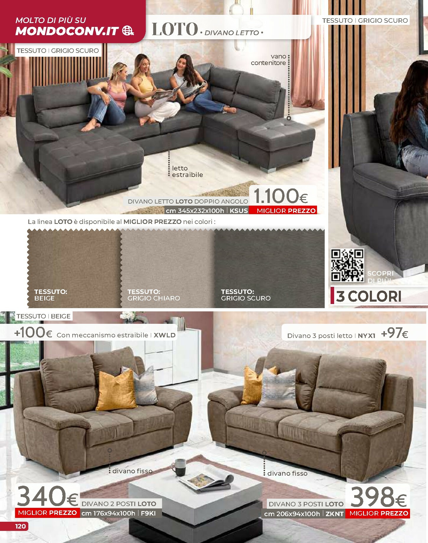 mondo-convenienza - Volantino Mondo Convenienza - Autunno valido dal 01/10 al 31/12 - page: 122