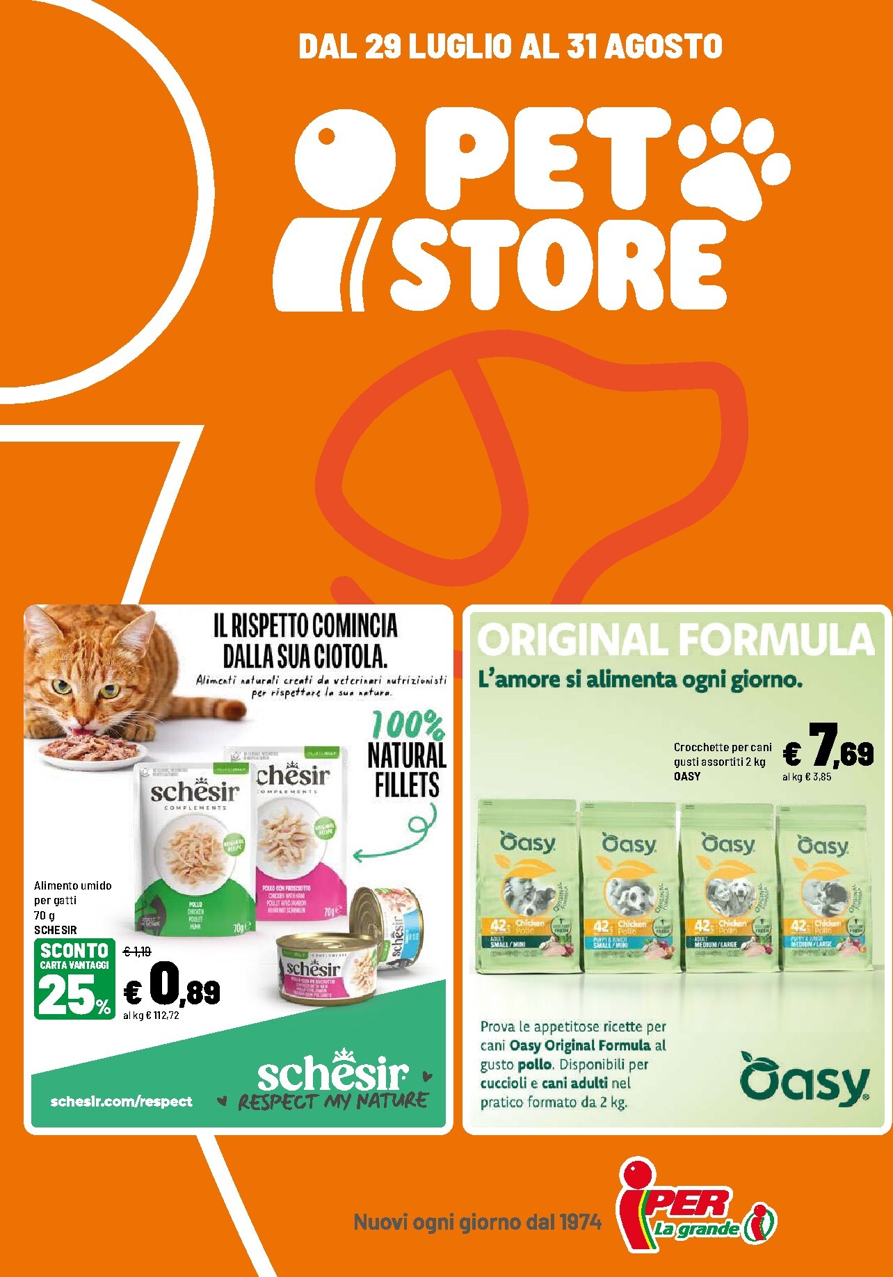 iper - Volantino futuro Iper - Pet Store valido dal mercoledì 29/07/2026 al lunedì 31/08/2026