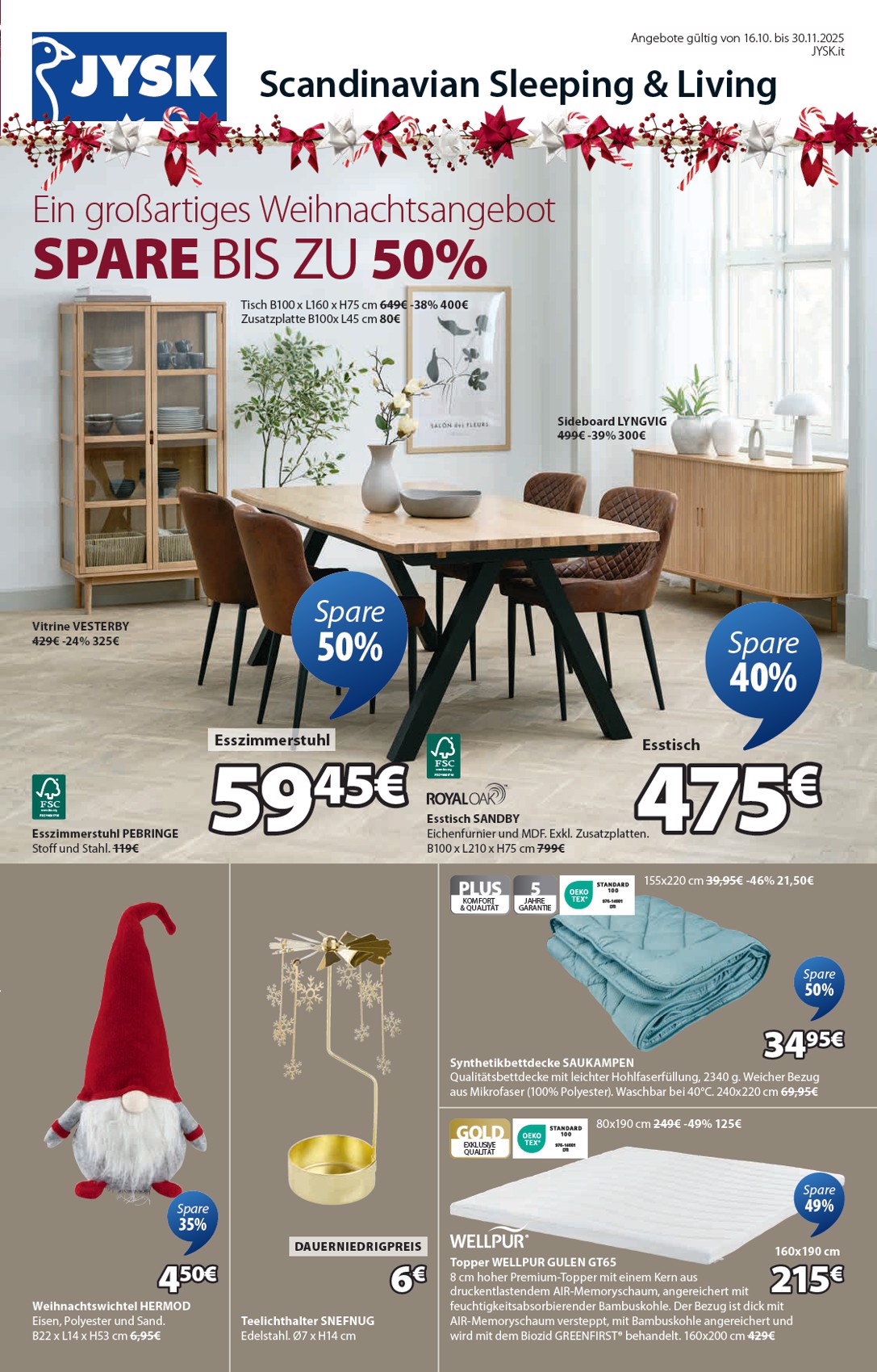 jysk - Volantino JYSK - Großartige Angebote valido dal 16/10 al 30/11